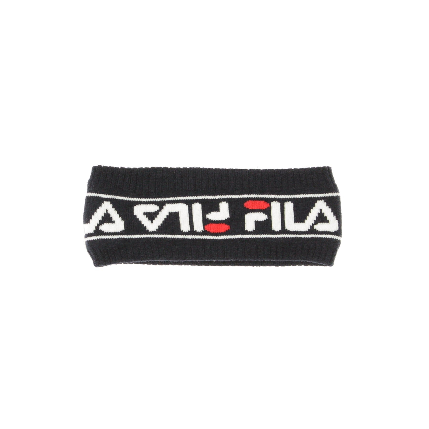 Fila, Fascetta Uomo Intarsia Knitted Headband, Black Iris/true Red/bright White