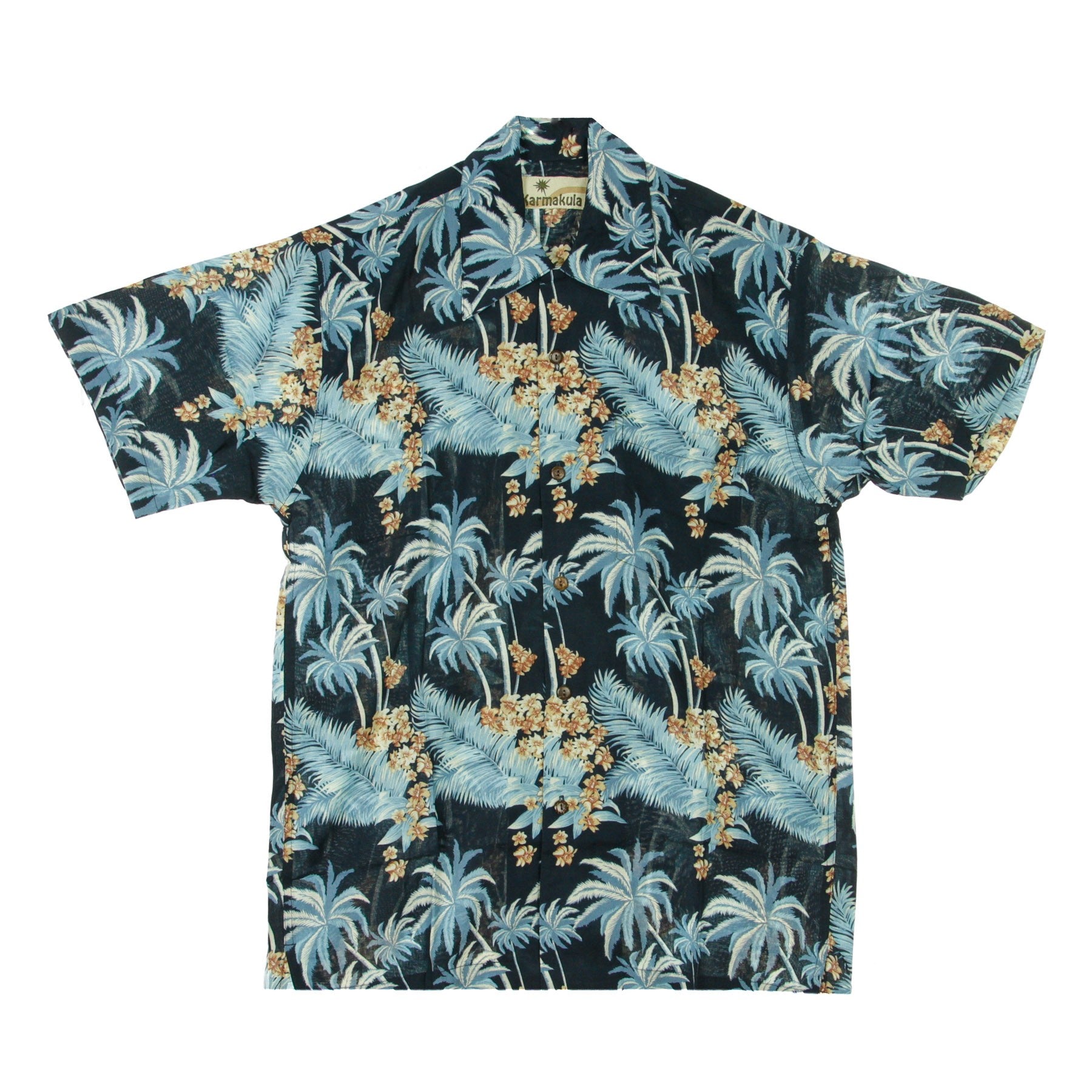 Camicia Manica Corta Uomo Hawaiian Shirt Bondi Blue