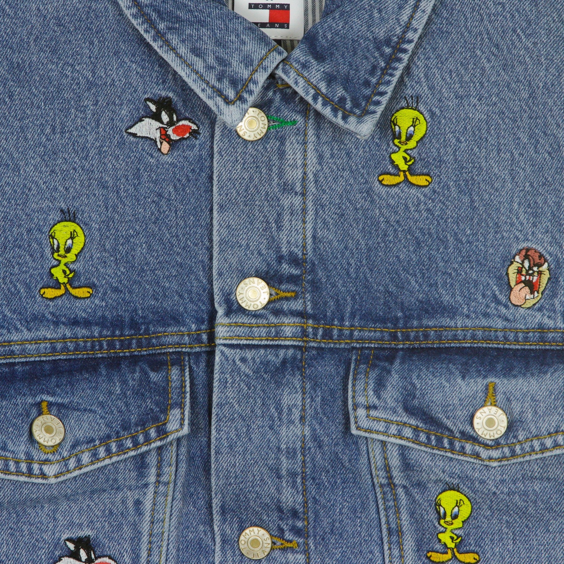 Tommy Denim X Looney Tunes Women's Jeans Jacket Light Blue Wash