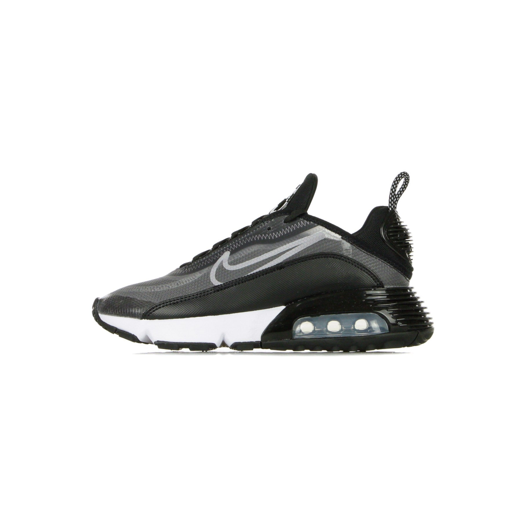 Nike, Scarpa Bassa Donna W Air Max 2090, Black/white/metallic Silver