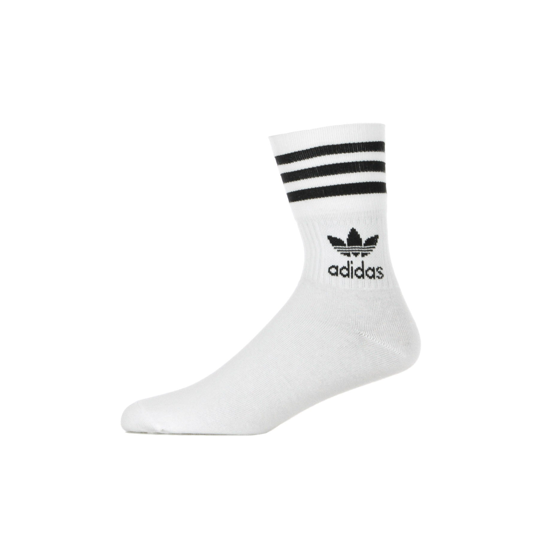 Adidas, Calza Media Uomo Mid Cut Crew Socks, White/black