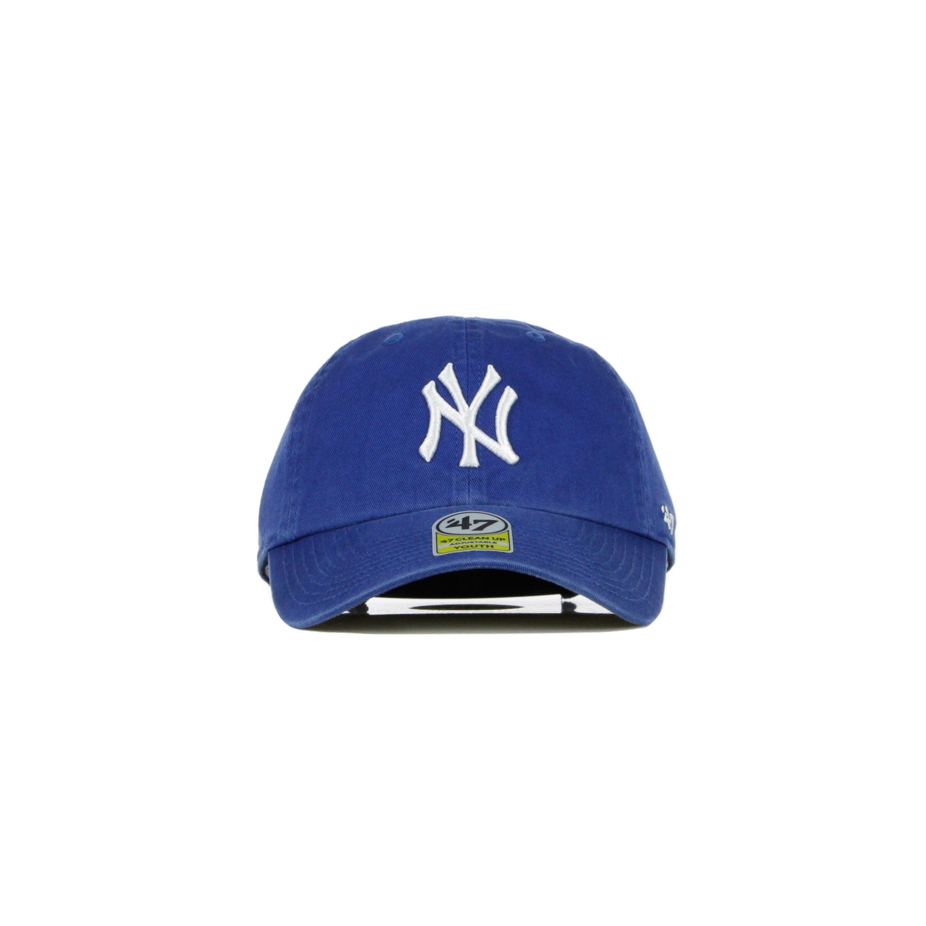 Curved Visor Cap for Boys Mlb Youth Clean Up Neyyan Royal/white