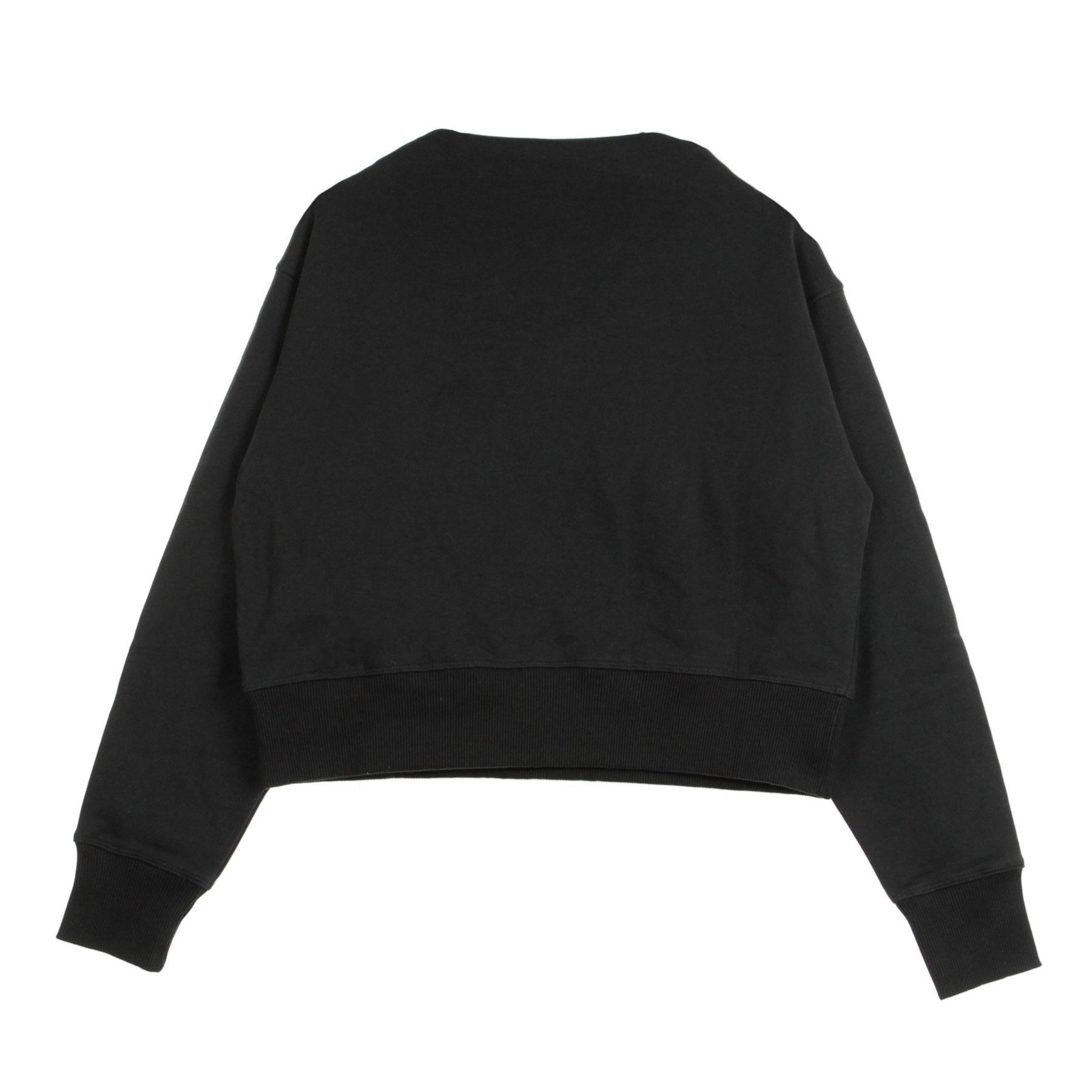 Women's Cropped High Neck Sweatshirt High Neck Sweatshirt Black