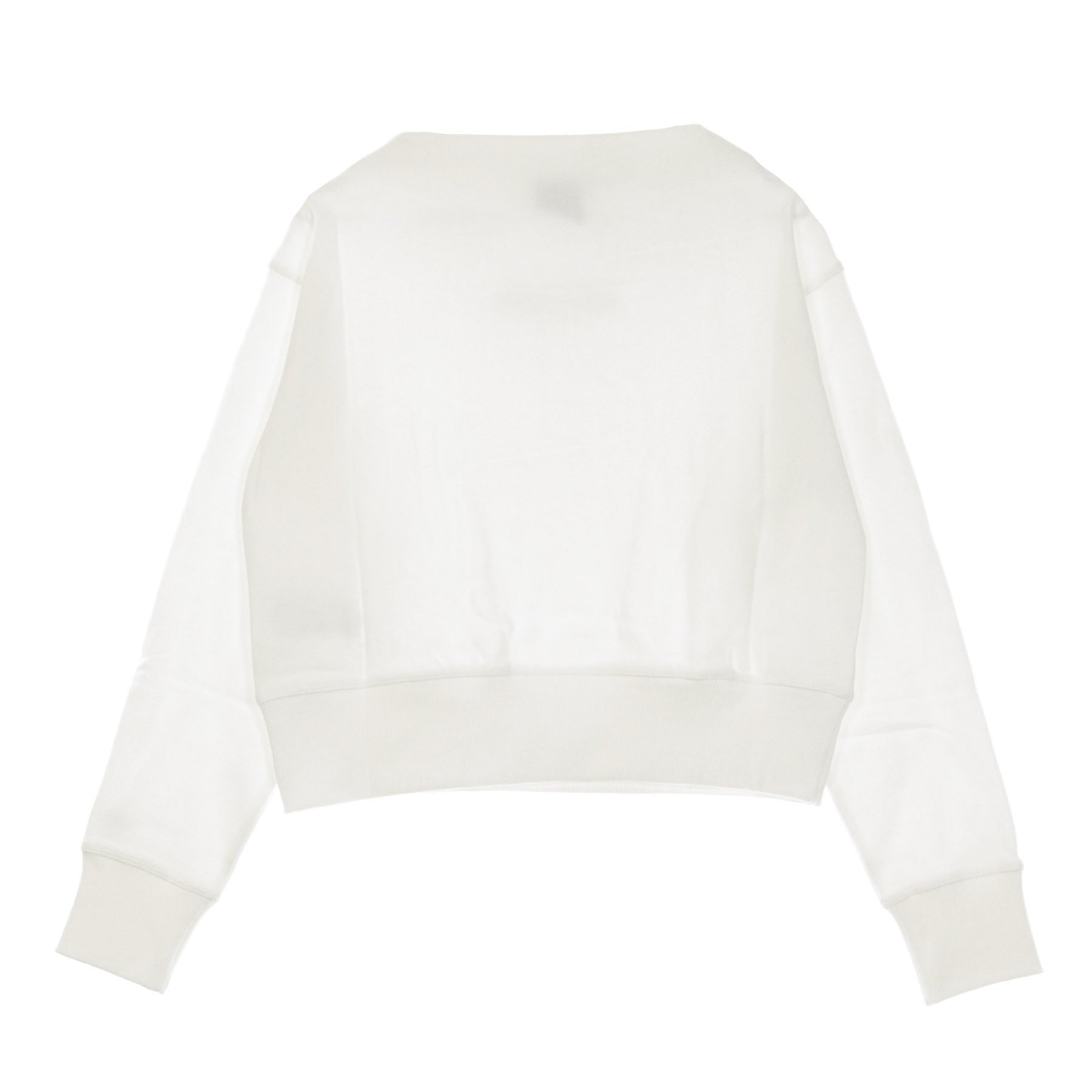 Felpa Girocollo Donna Crewneck Sweatshirt White/dk Grey Heather/black/white
