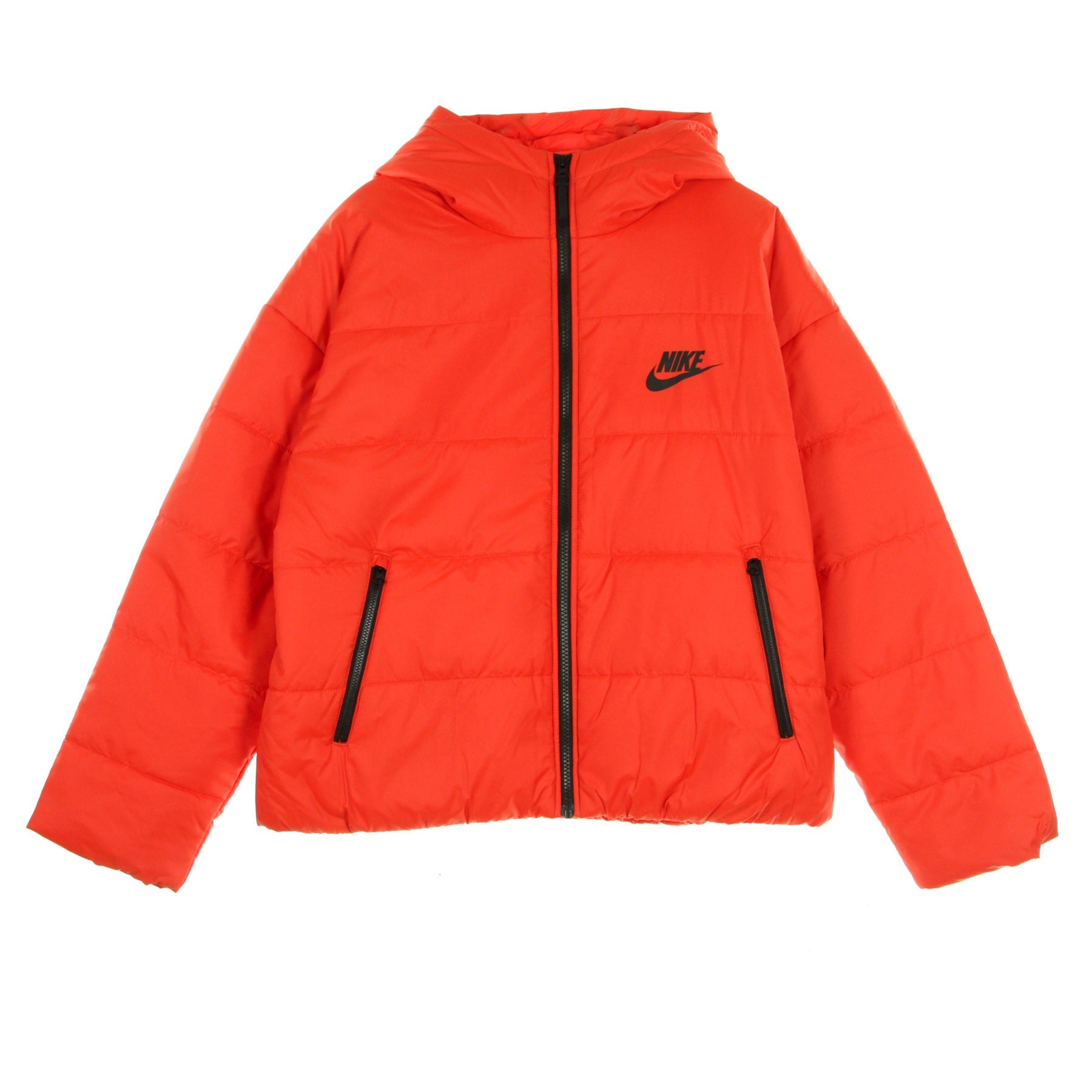 Nike, Piumino Donna Sportswear Core Synthetic Fill, Chile Red/white/black