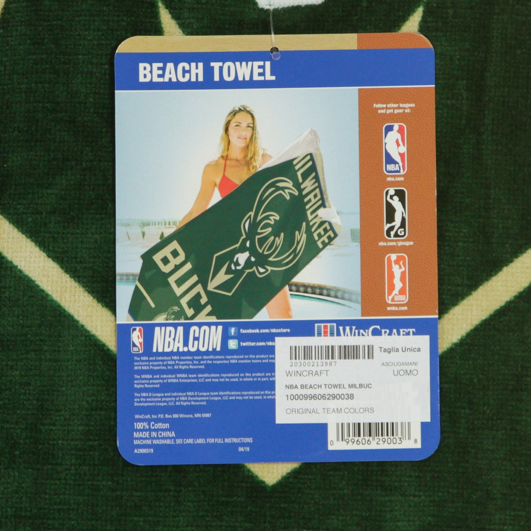 Asciugamano Unisex Nba Beach Towel Milbuc Original Team Colors