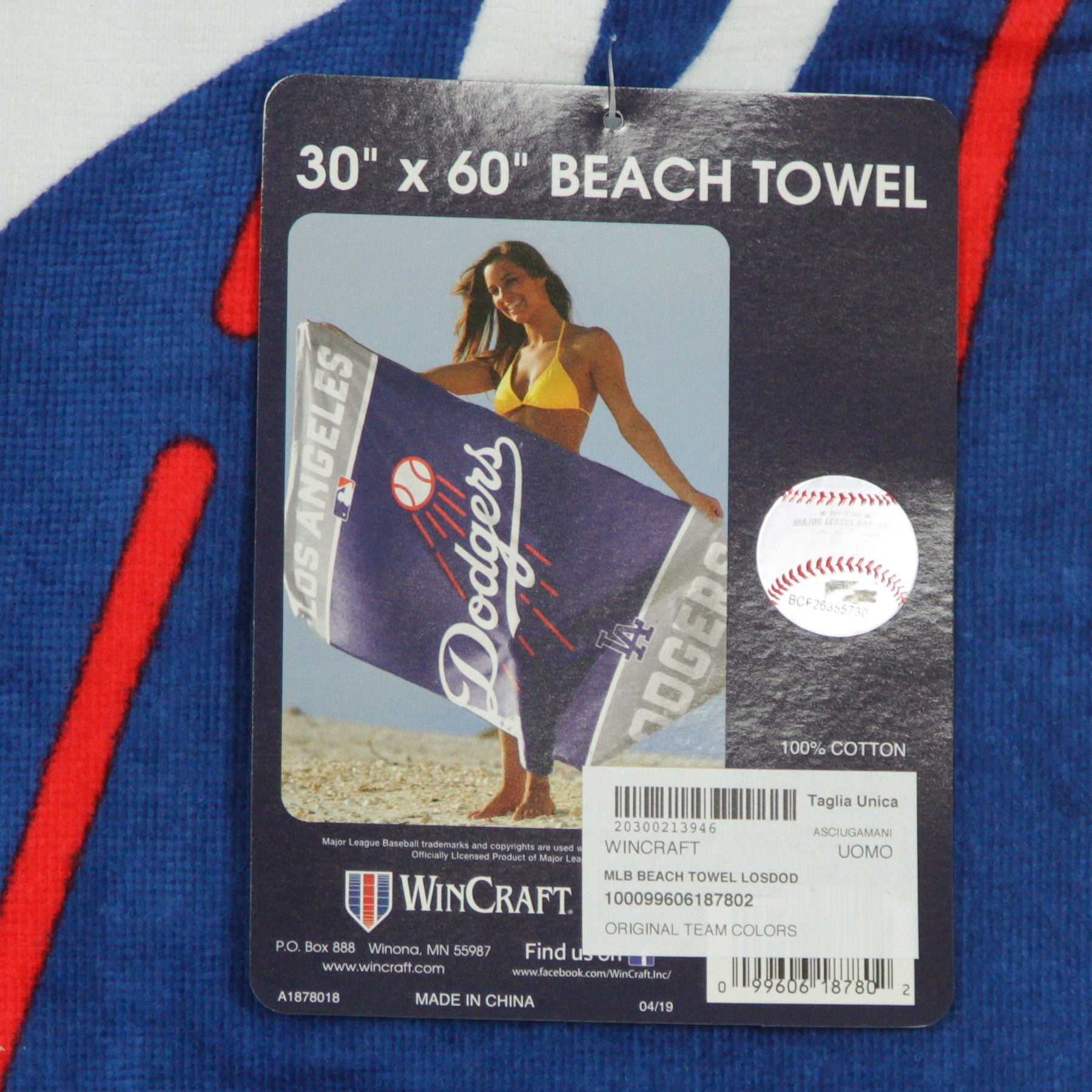 Wincraft, Asciugamano Uomo Mlb Beach Towel Losdod, 