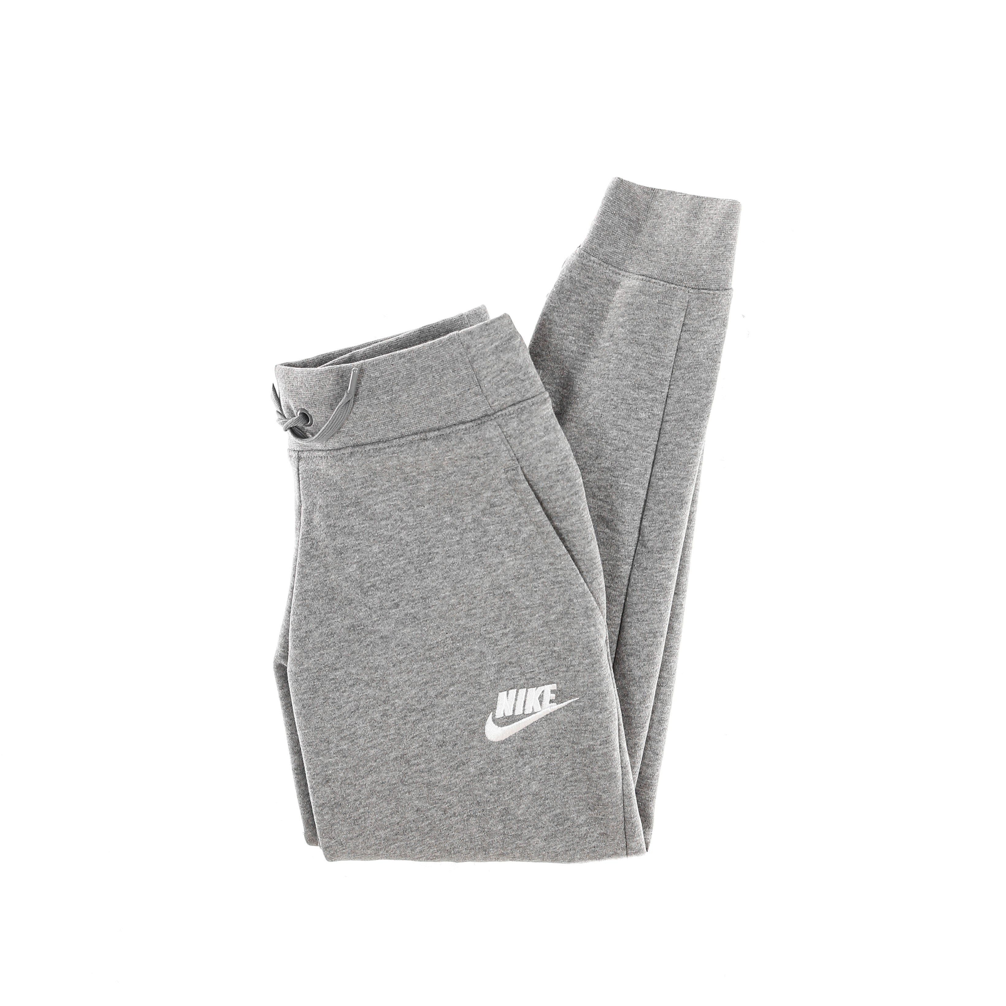 Nike, Pantalone Tuta Felpato Ragazza Sportswear Pant, Carbon Heather/white