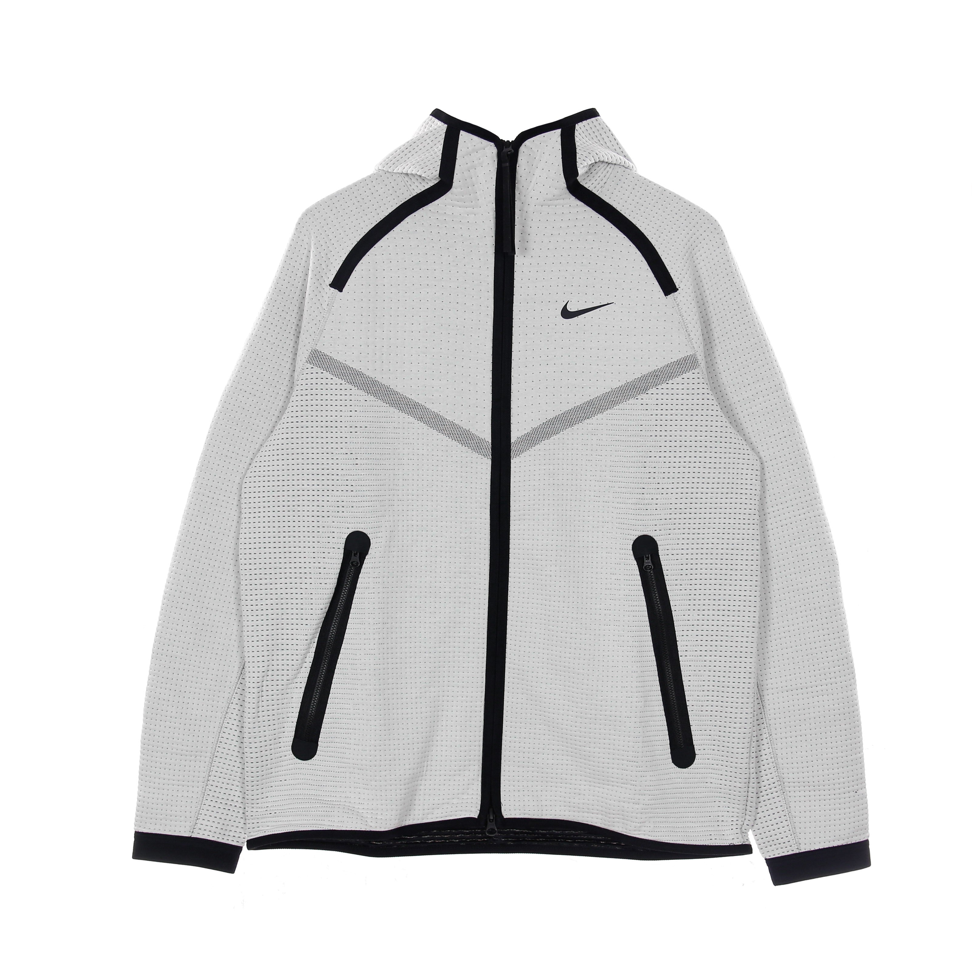Nike, Felpa Leggera Cappuccio Zip Uomo M Sportswear Tech Pack Windrunner Hoodie Full-zip Eng, Light Bone/black/black