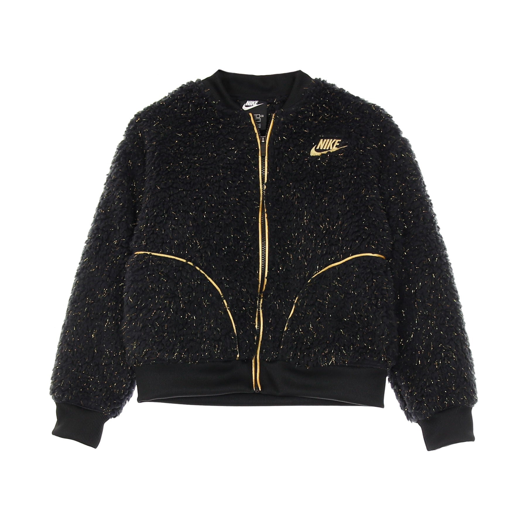 Nike, Orsetto Bambina Sportswear Sherpa Shine, Black/club Gold/rose Gold