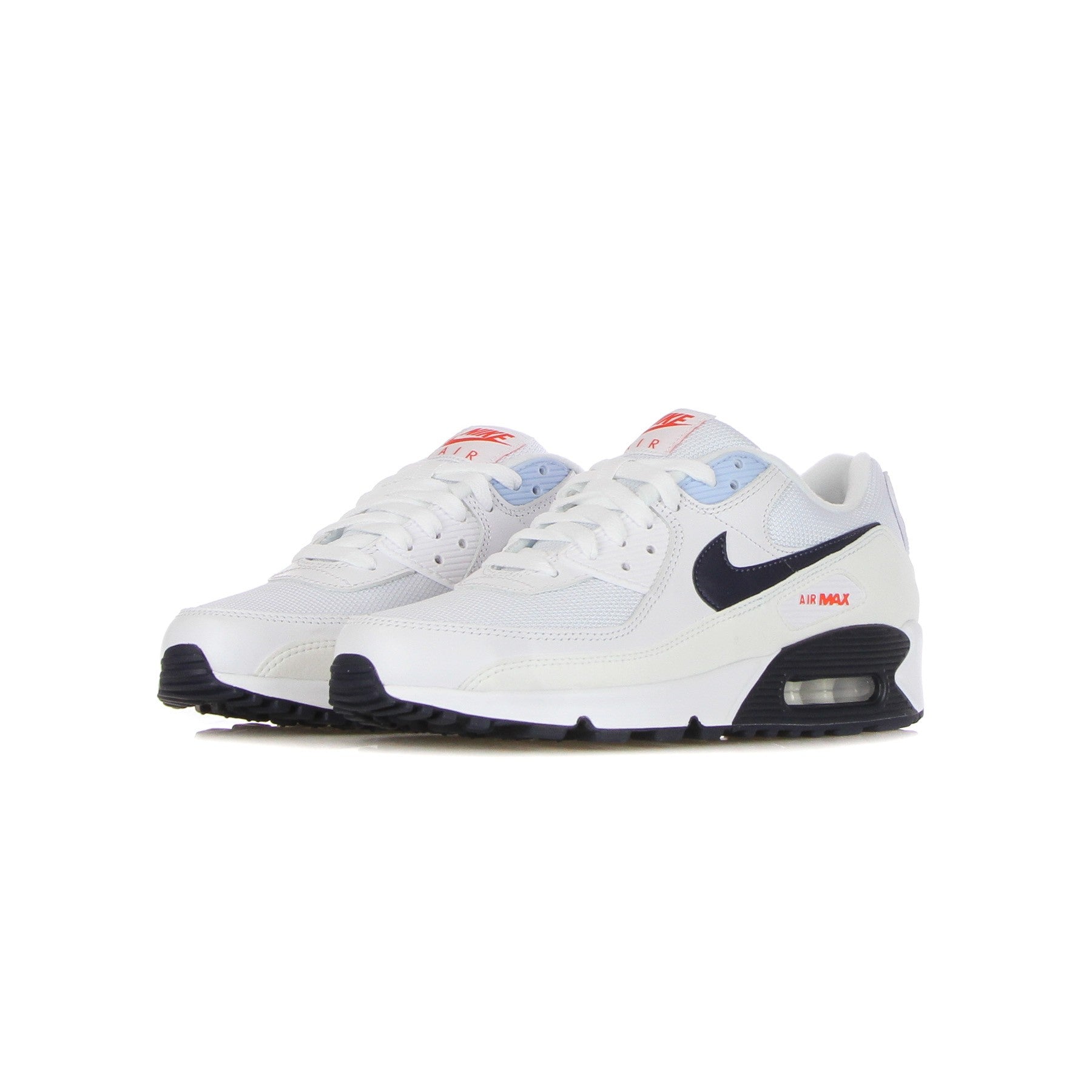 Air Max 90 White/midnight Navy/chile Red Men's Low Shoe