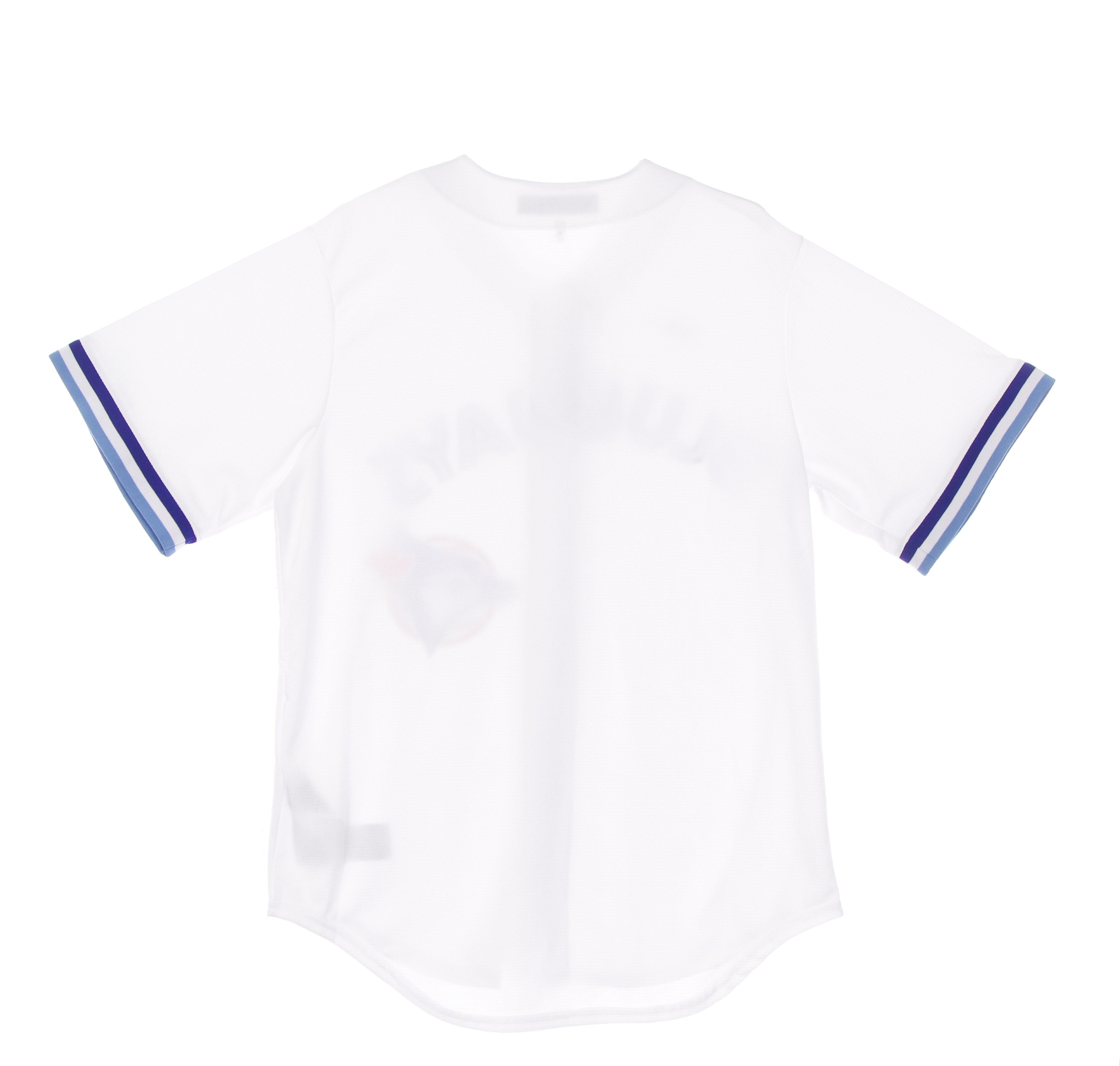 Men's Baseball Jacket Mlb Official Replica Cooperstown Jersey Torblu White