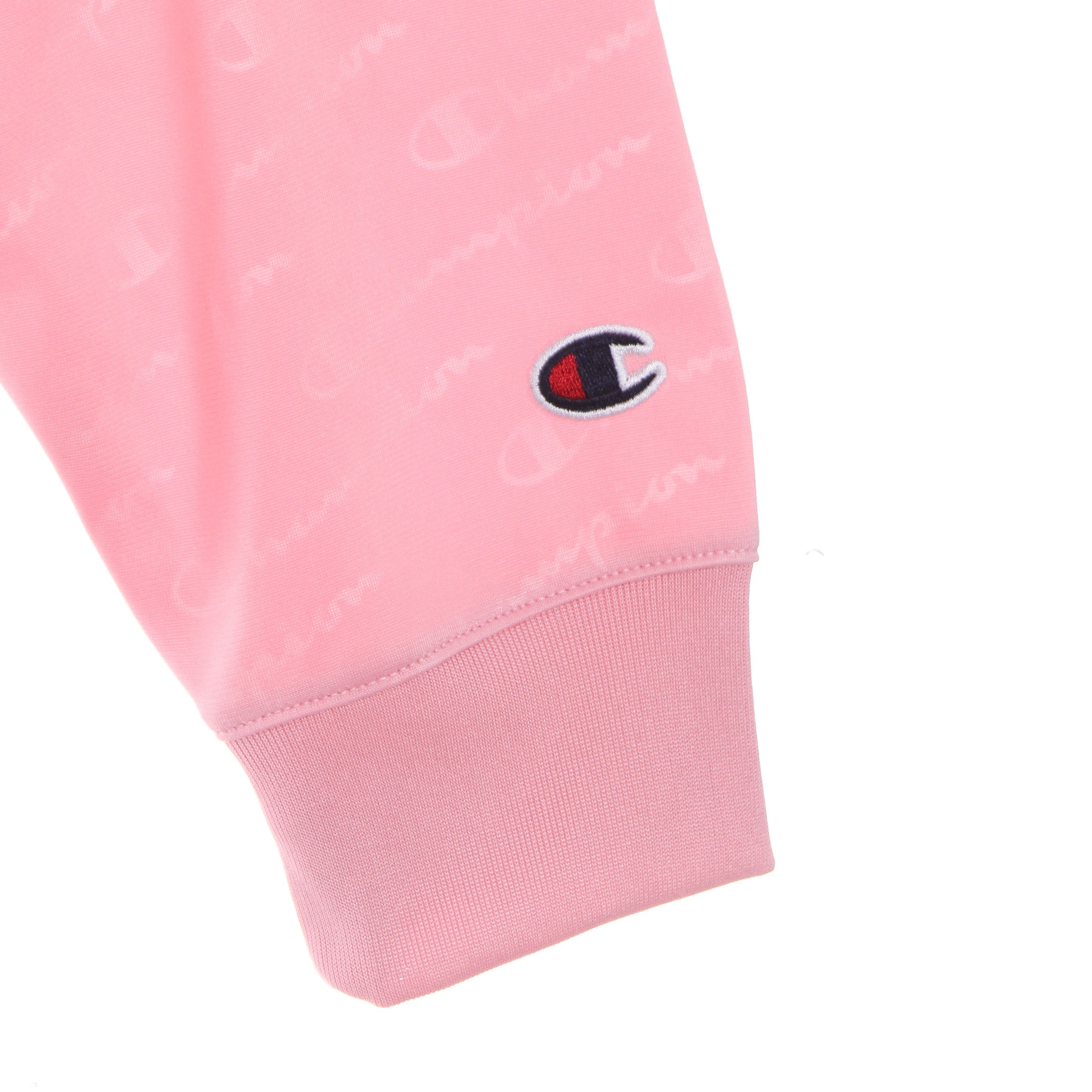 Giacca Tuta Corta Donna Logo Allover Full Zip Sweatshirt Pink