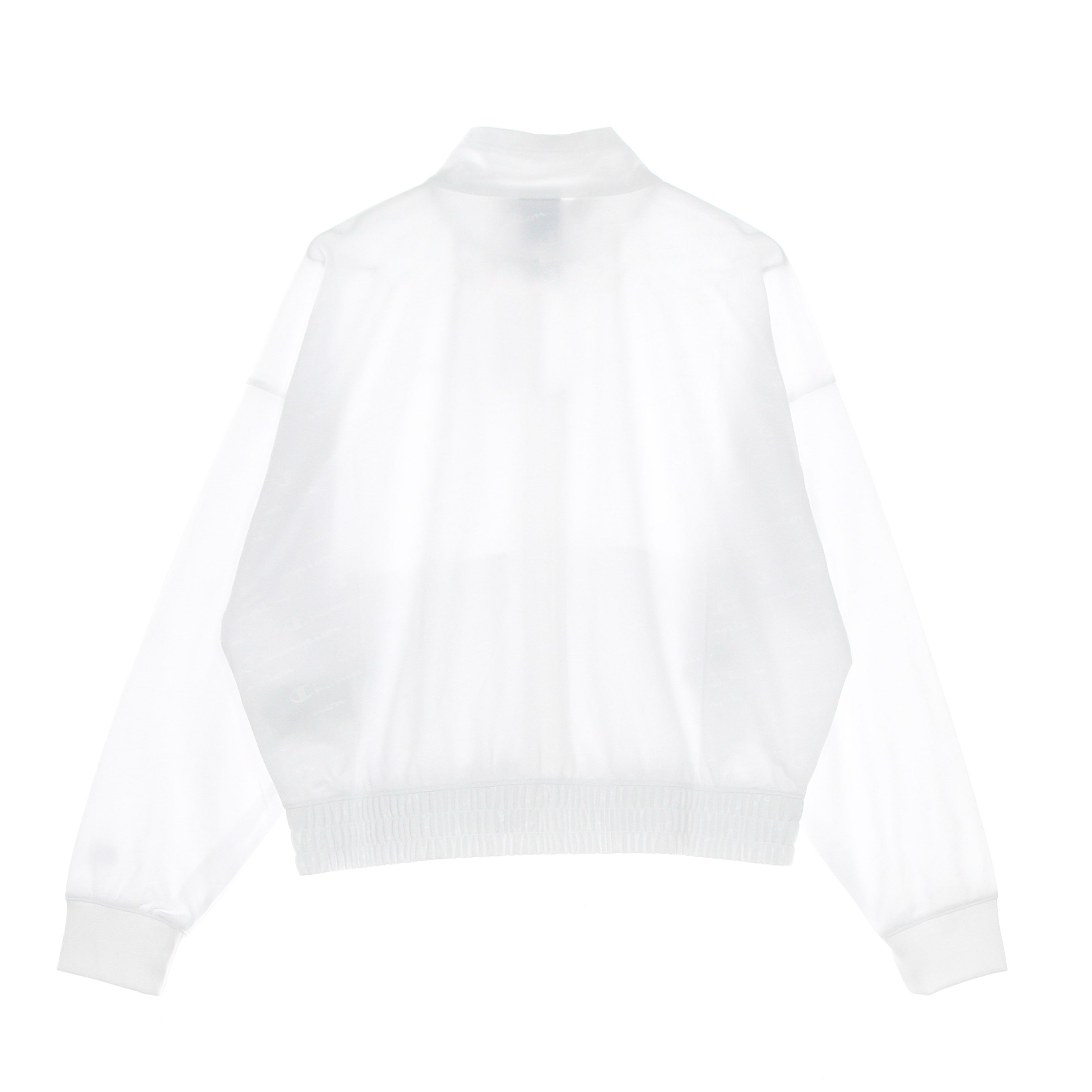 Giacca Tuta Corta Donna Logo Allover Full Zip Sweatshirt White/allover
