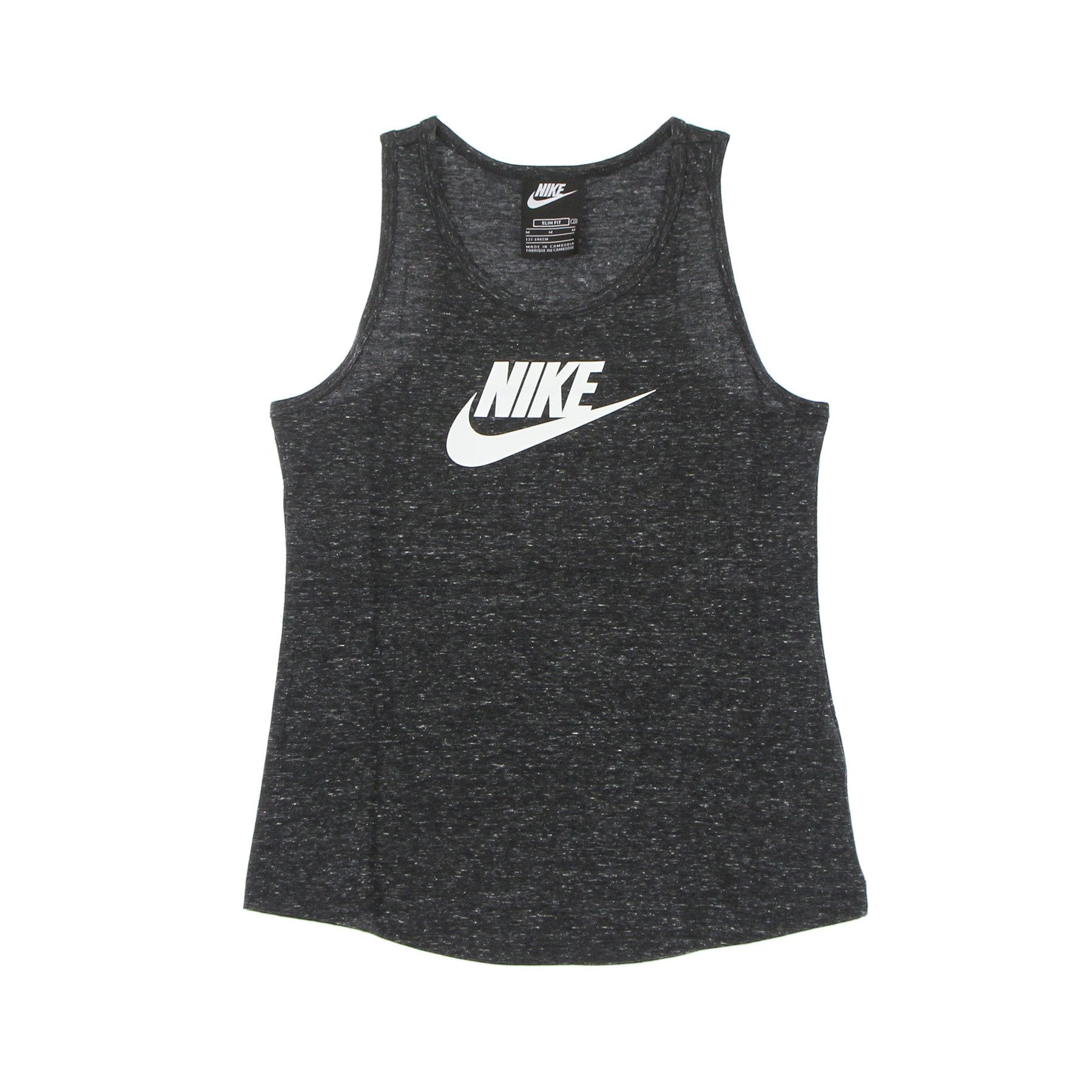 Nike, Canotta Ragazzo Sportswear Tank Jersey, Black Heather/white