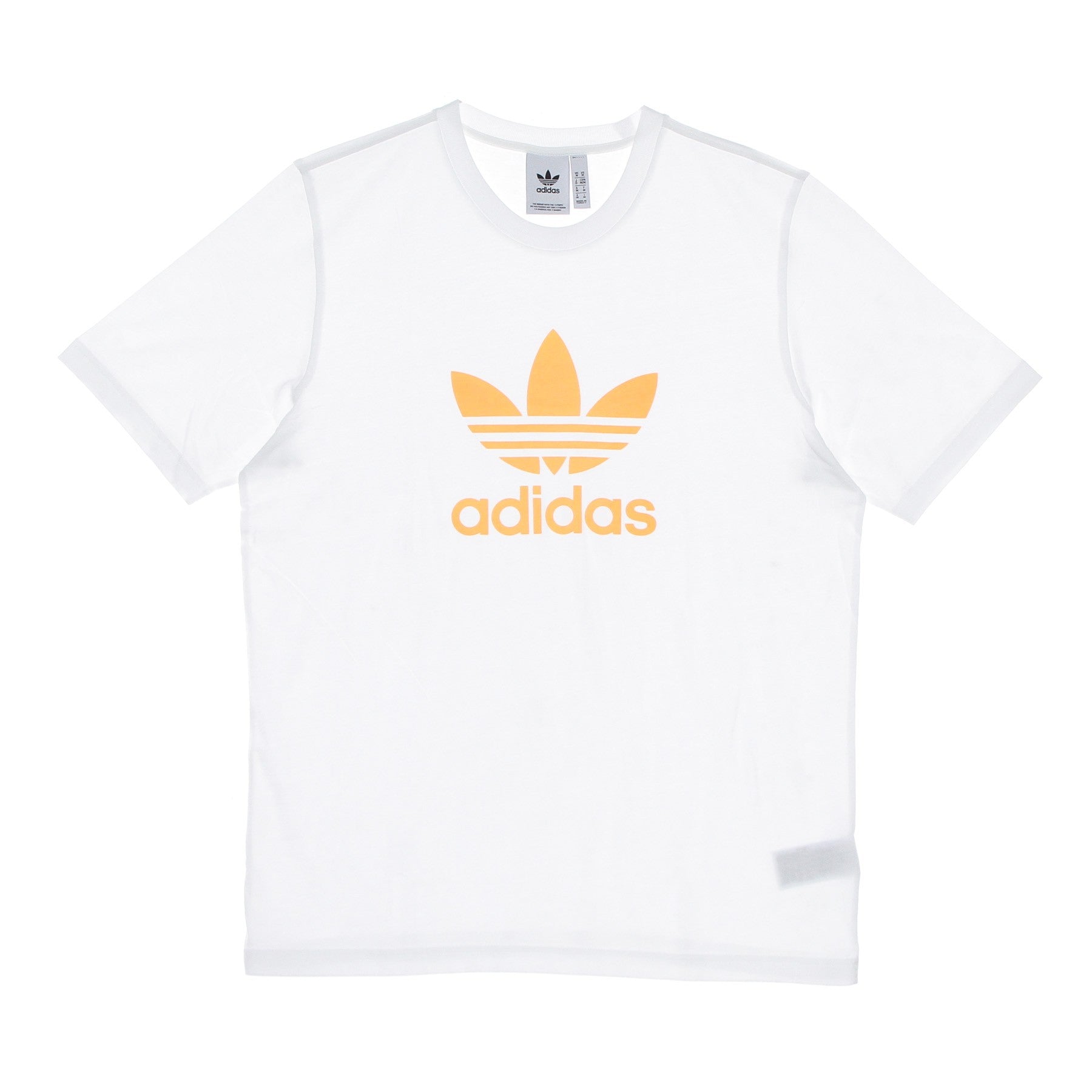 Adidas, Maglietta Uomo Adicolor Trefoil Classic T-shirt, White/hazy Orange
