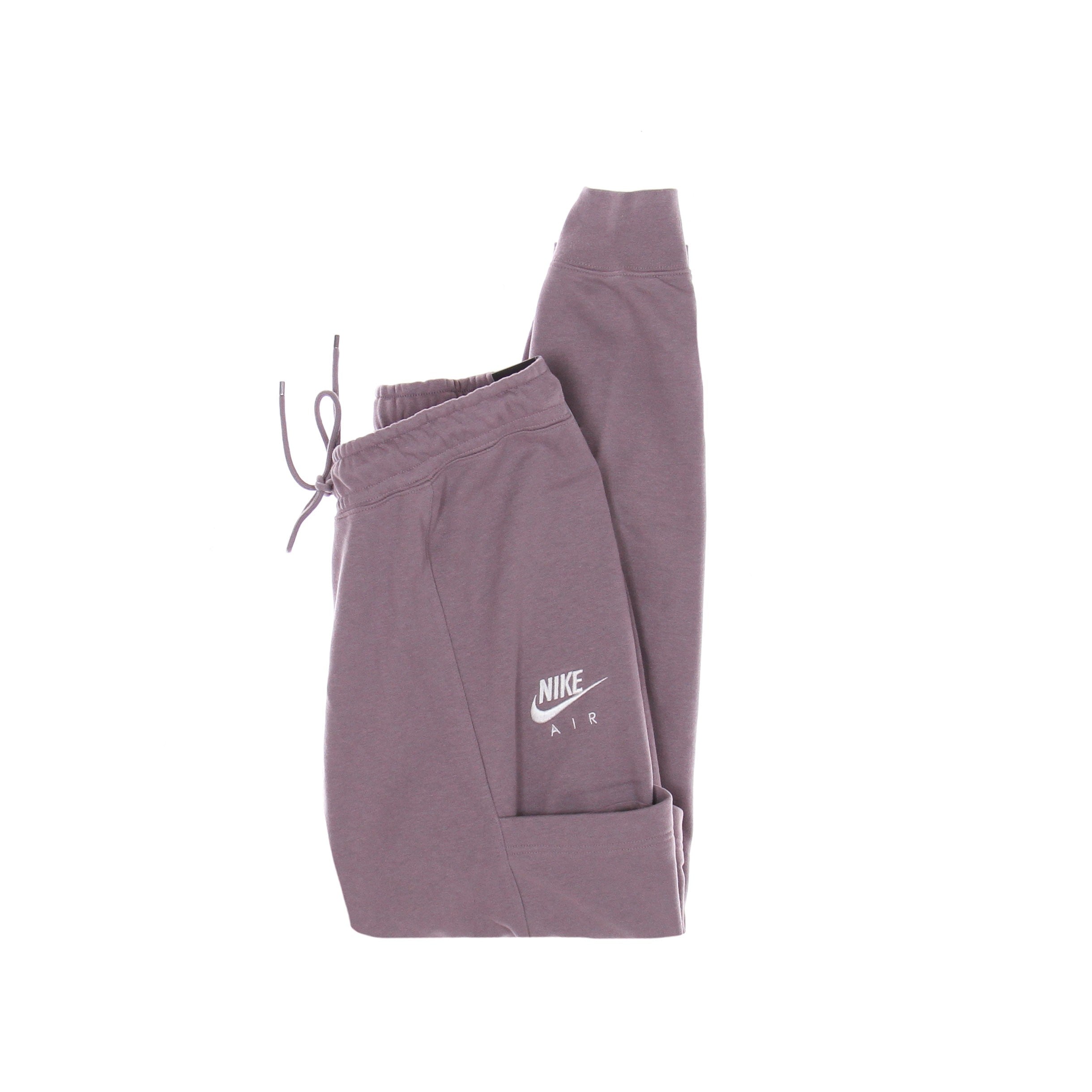 Nike, Pantalone Tuta Felpato Donna Sportswear Air Pant Fleece Mr, Purple Smoke/white