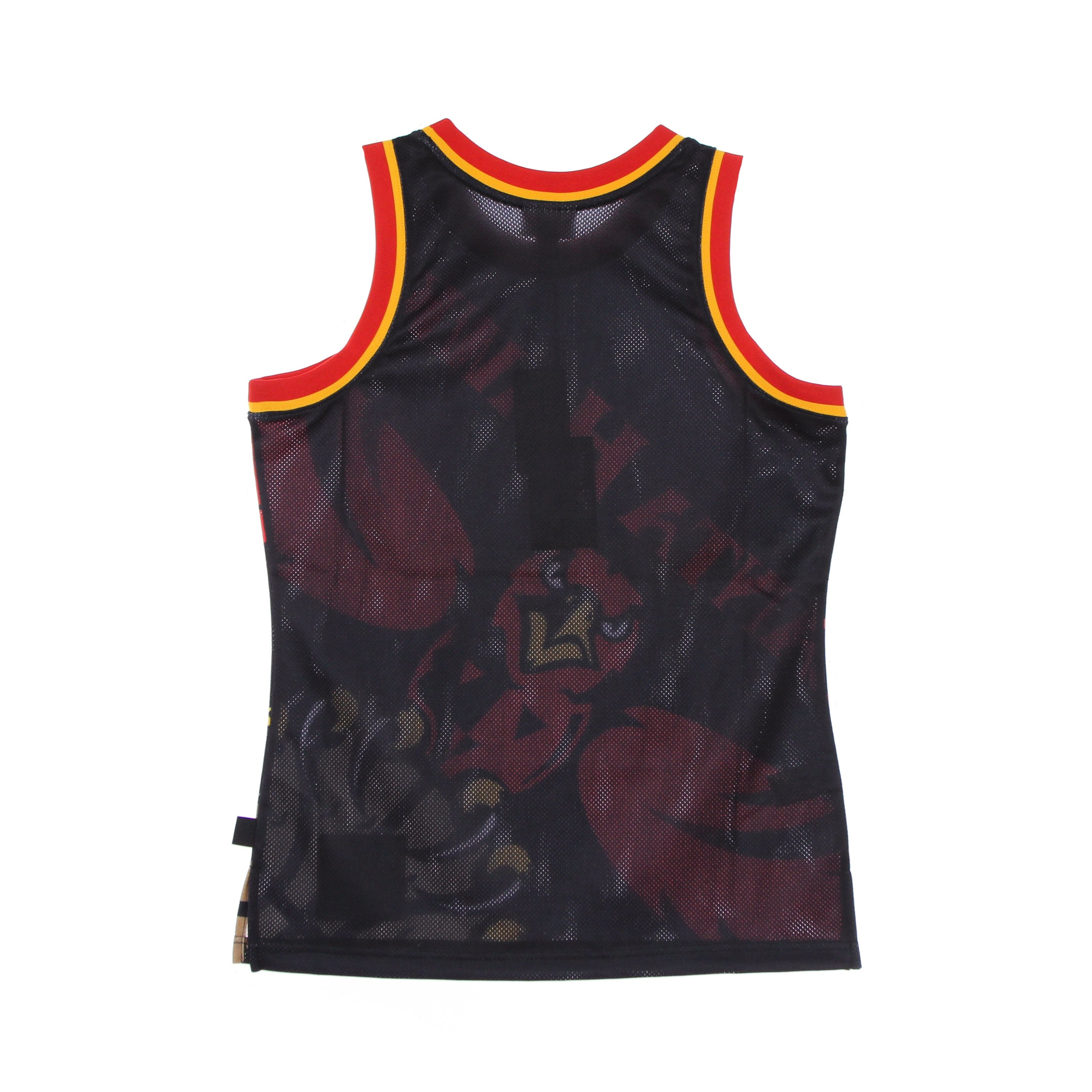Mitchell & Ness, Canotta Tipo Basket Uomo Nba Big Face Blown Out Fashion Jersey Hardwood Classics Atlhaw, 