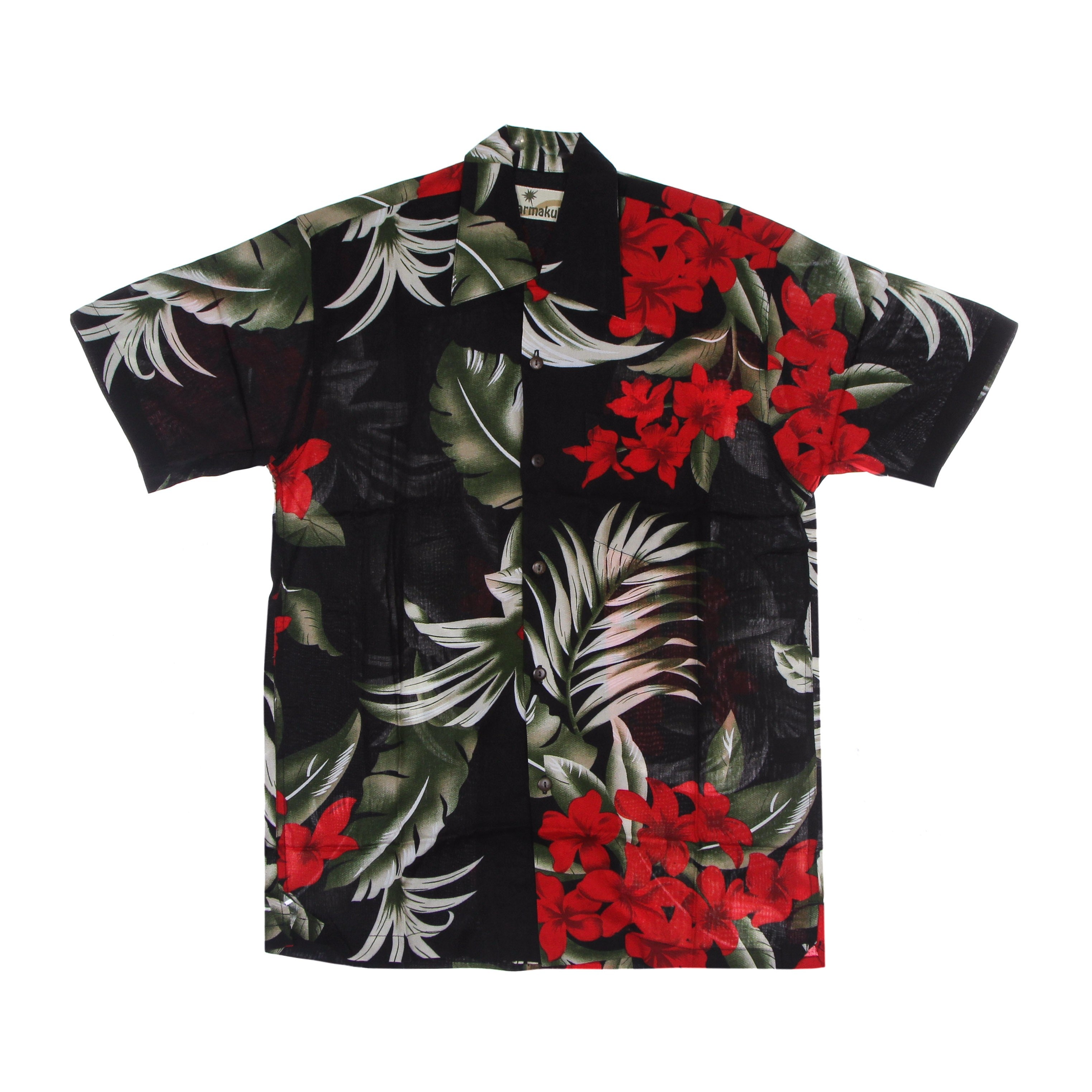 Camicia Manica Corta Uomo Hawaiian Shirt Formentera Red