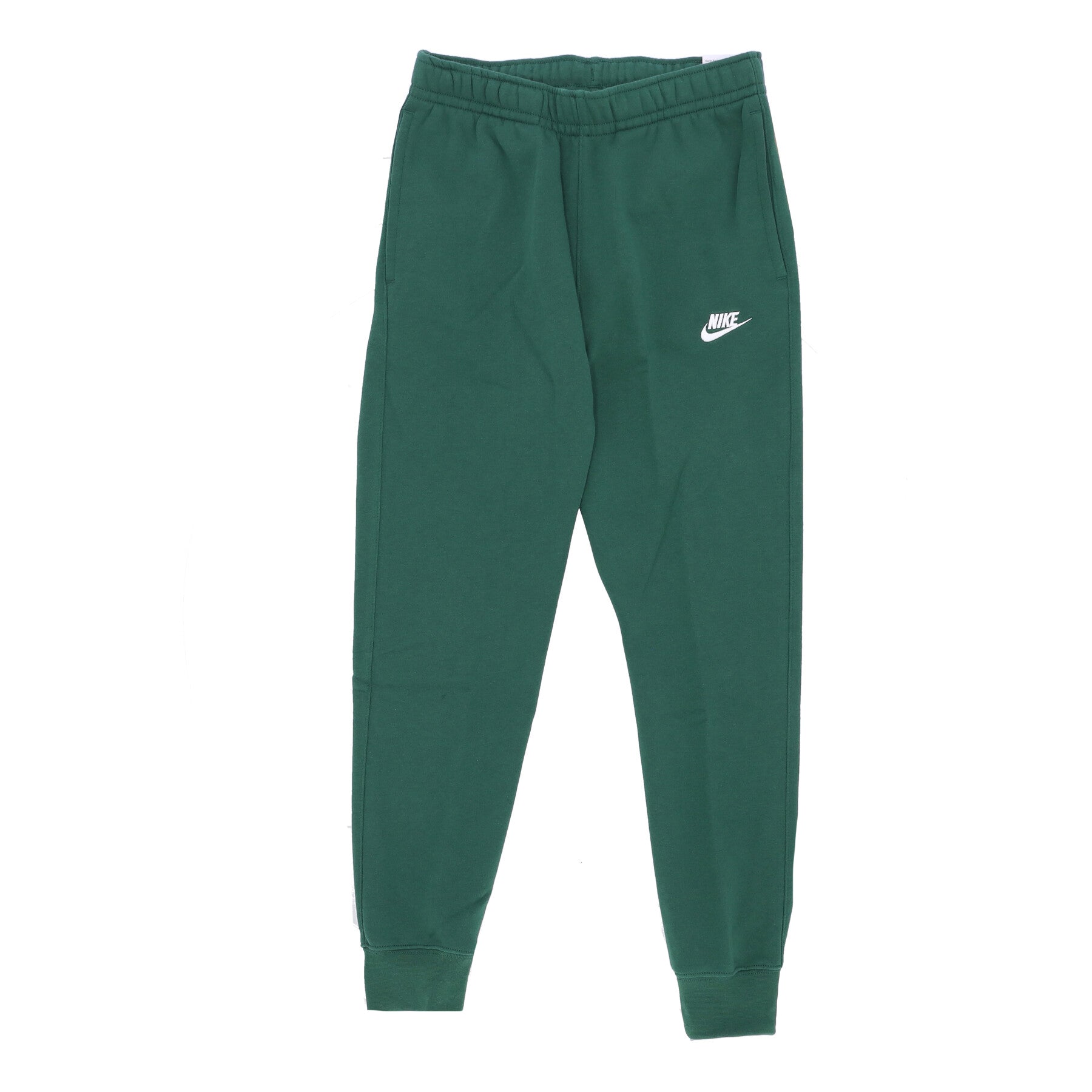 Nike, Pantalone Tuta Felpato Uomo Club Jogger Bb, Gorge Green/gorge Green/white