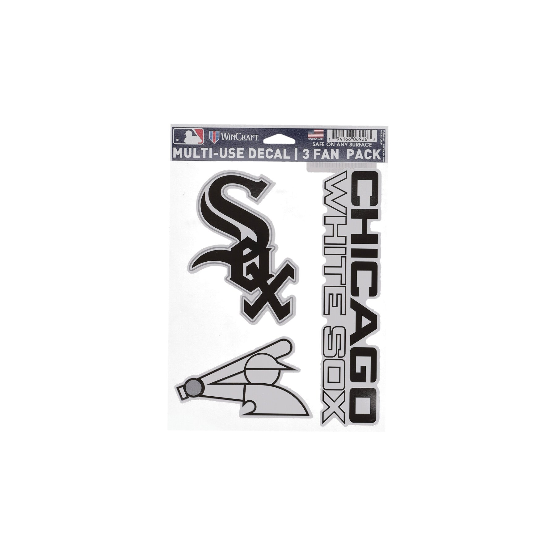 Wincraft, Decalcomania Unisex Mlb 5.5 X 7.75” Fan Pack Decals Chiwhi, Original Team Colors