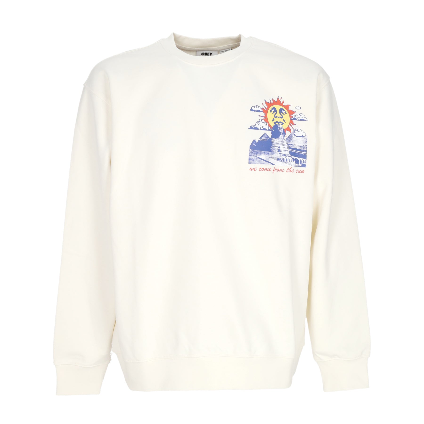 We Come From The Sun Premium French Crew Unbleached Men's Lightweight Crewneck Sweatshirt