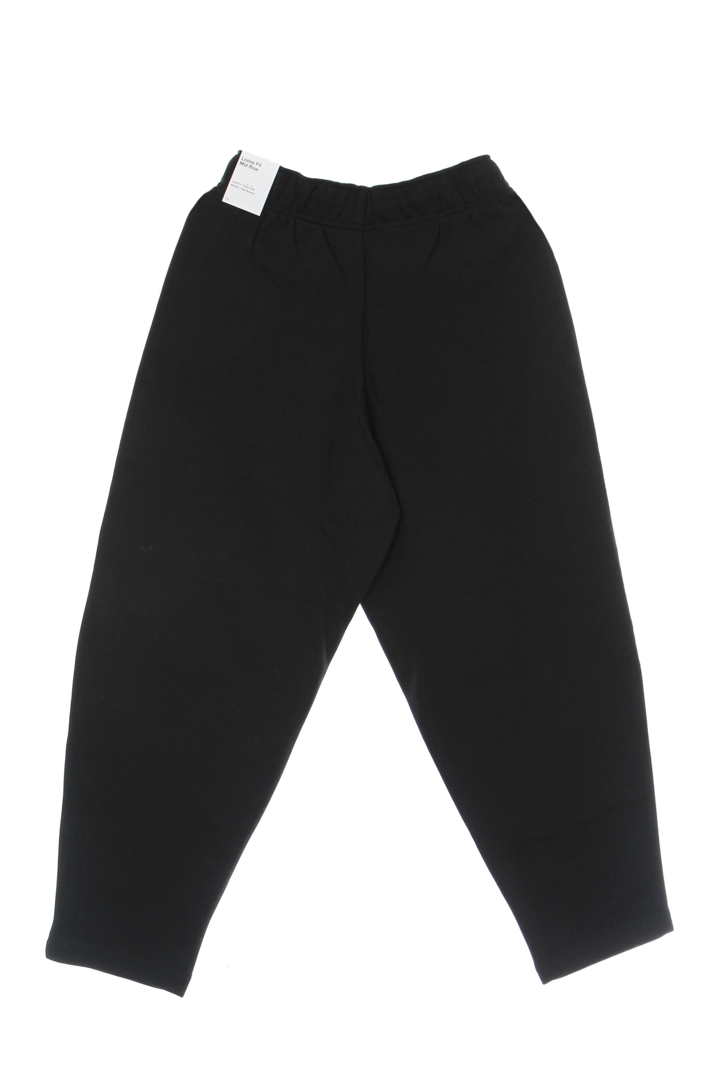 Nike, Pantalone Tuta Felpato Donna W Essentials Collection Fleece Curve Pants, Black/white