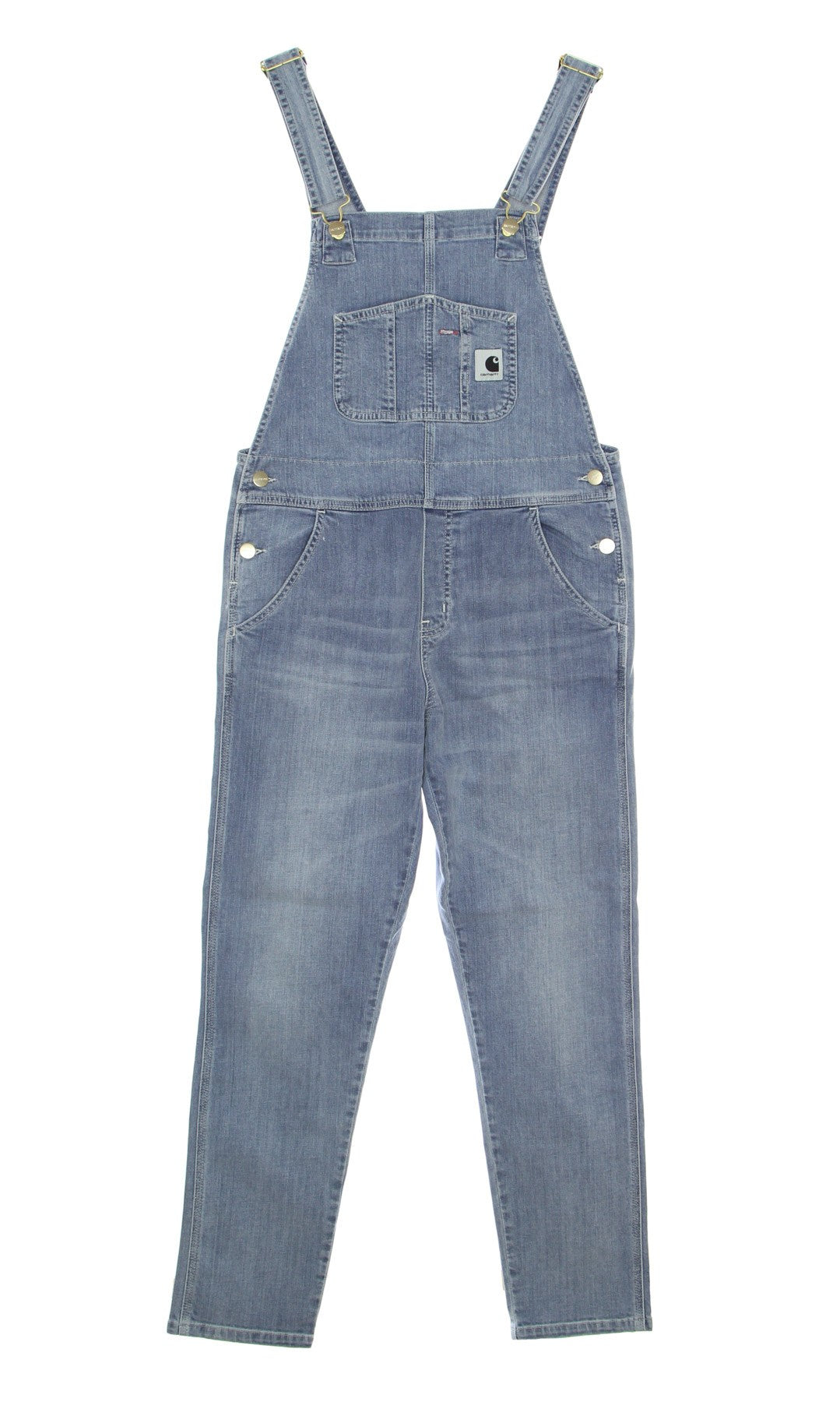 Women's W Bib Overall Dungarees Blue Light Stone Washed