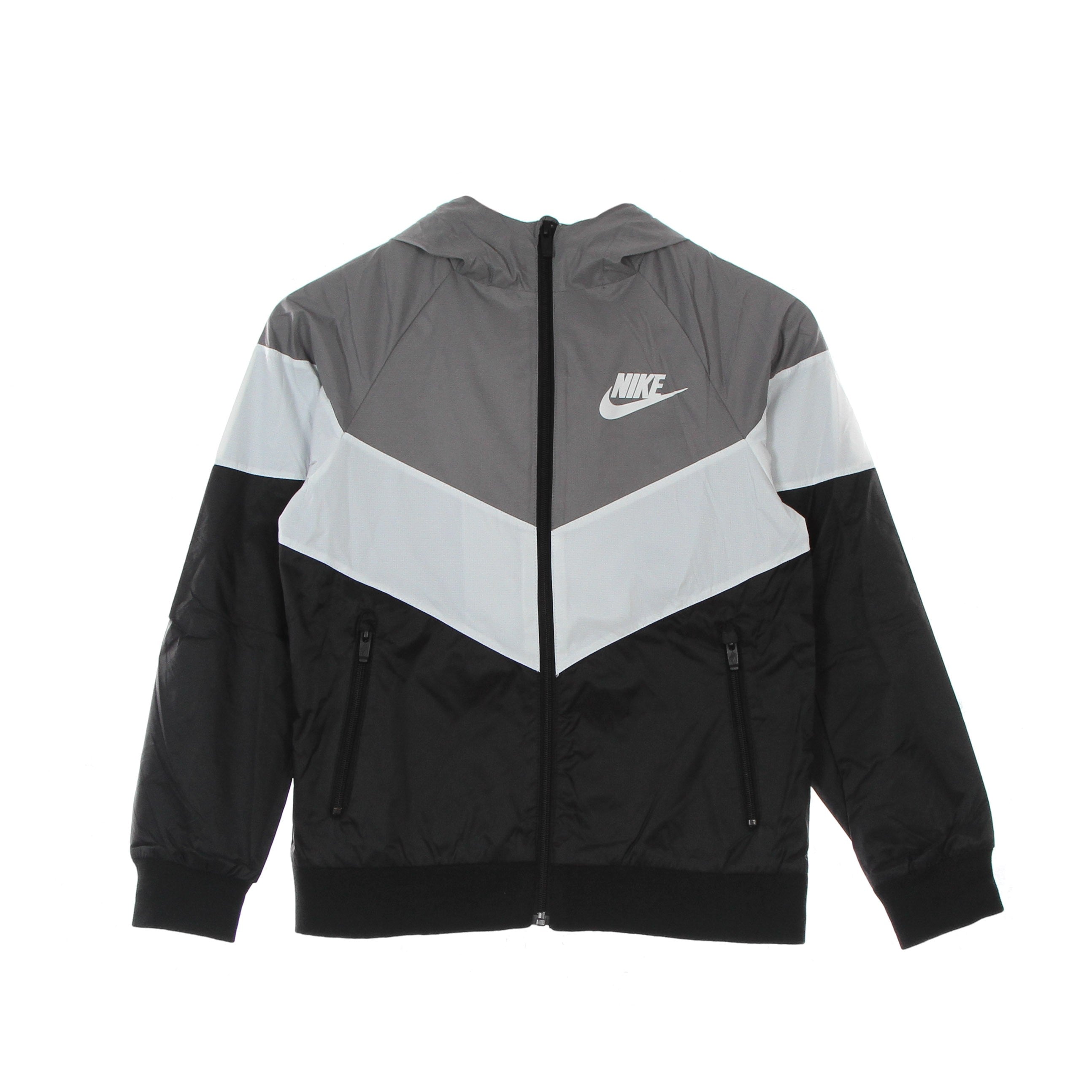 Nike, Giacca A Vento Ragazzo Windrunner Jacket Hd Gx Qs, Gunsmoke/summit White/black/summit White