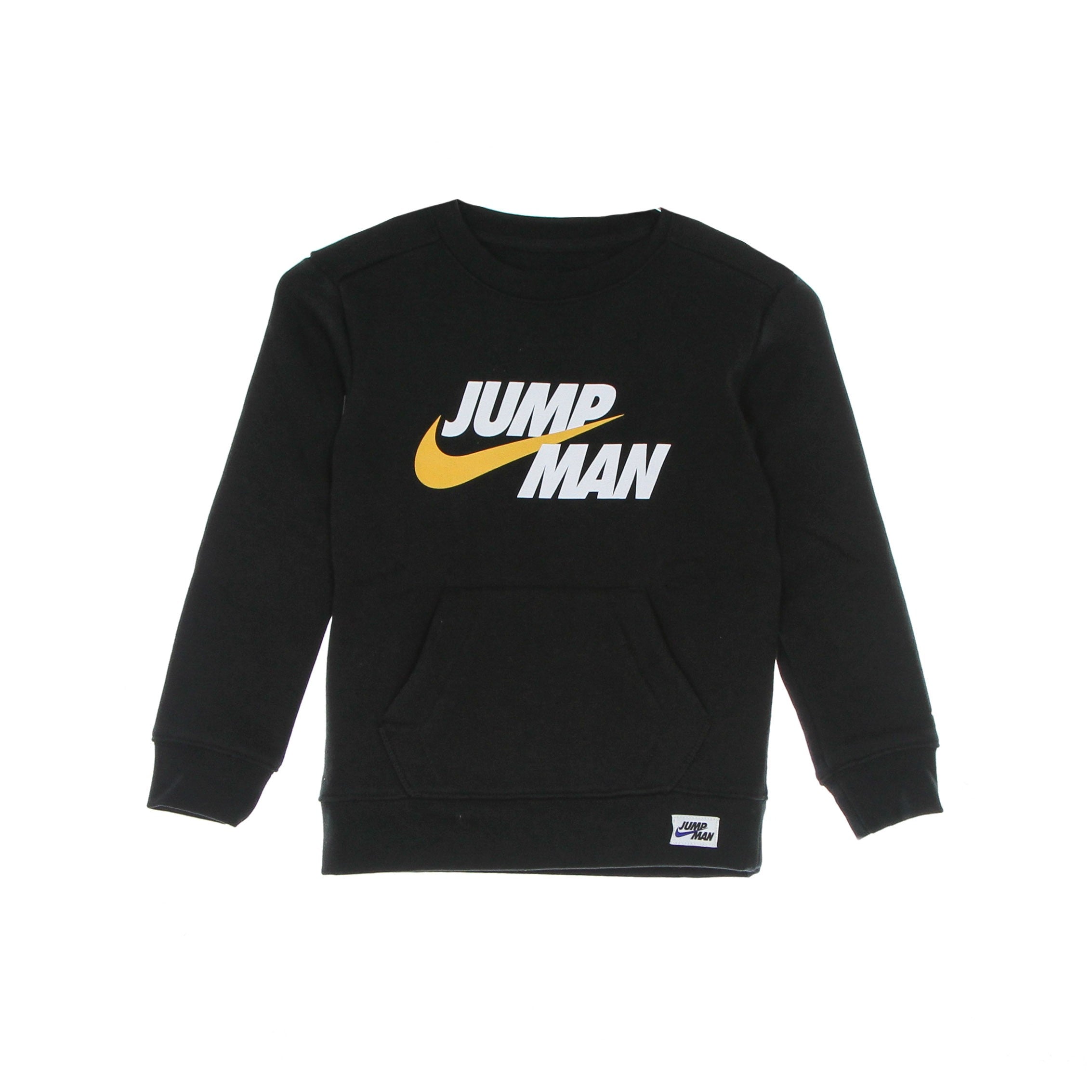 Jordan, Felpa Girocollo Bambino Jumpman By Nike Crew, Black