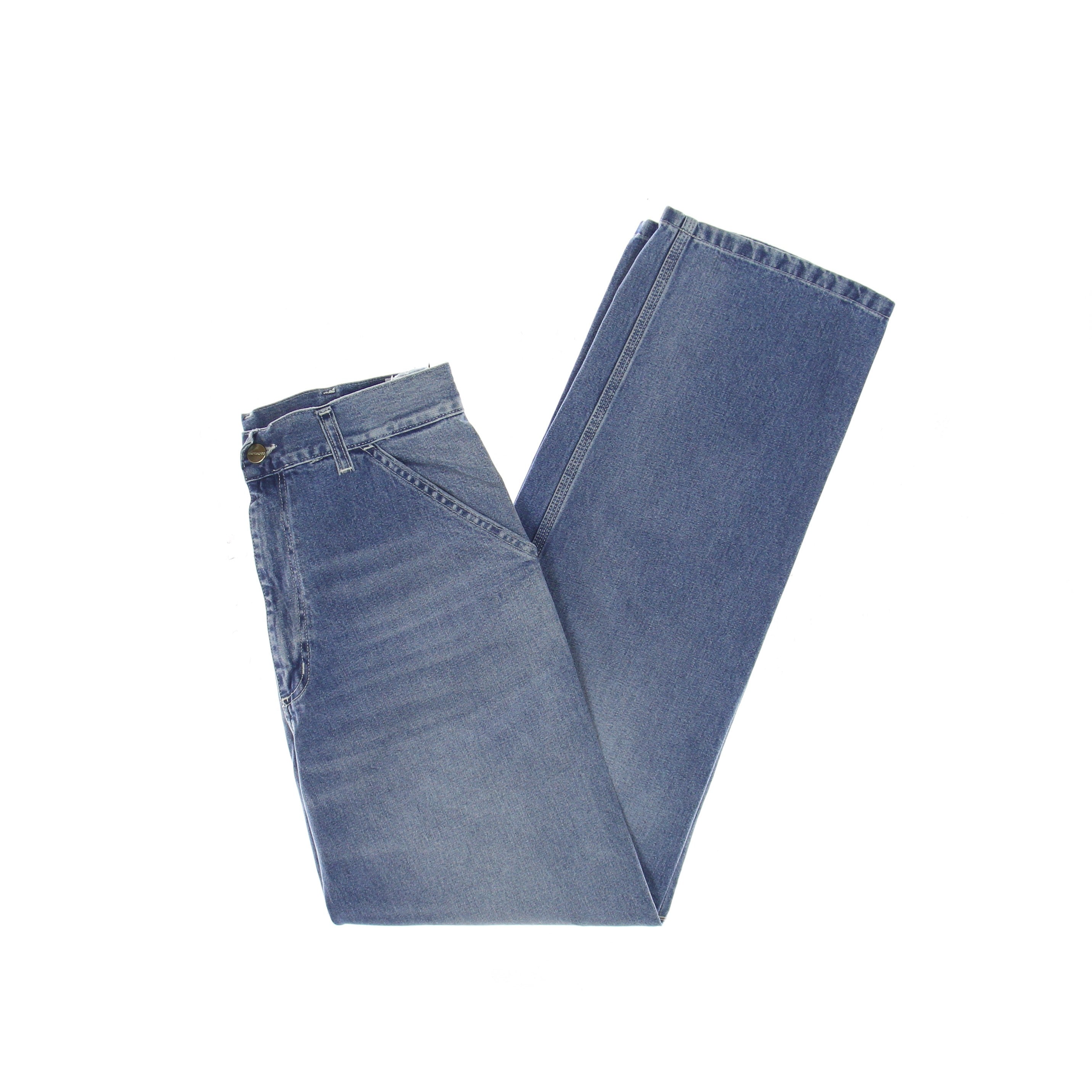 Men's Jeans Simple Pant Blue Worn Bleached