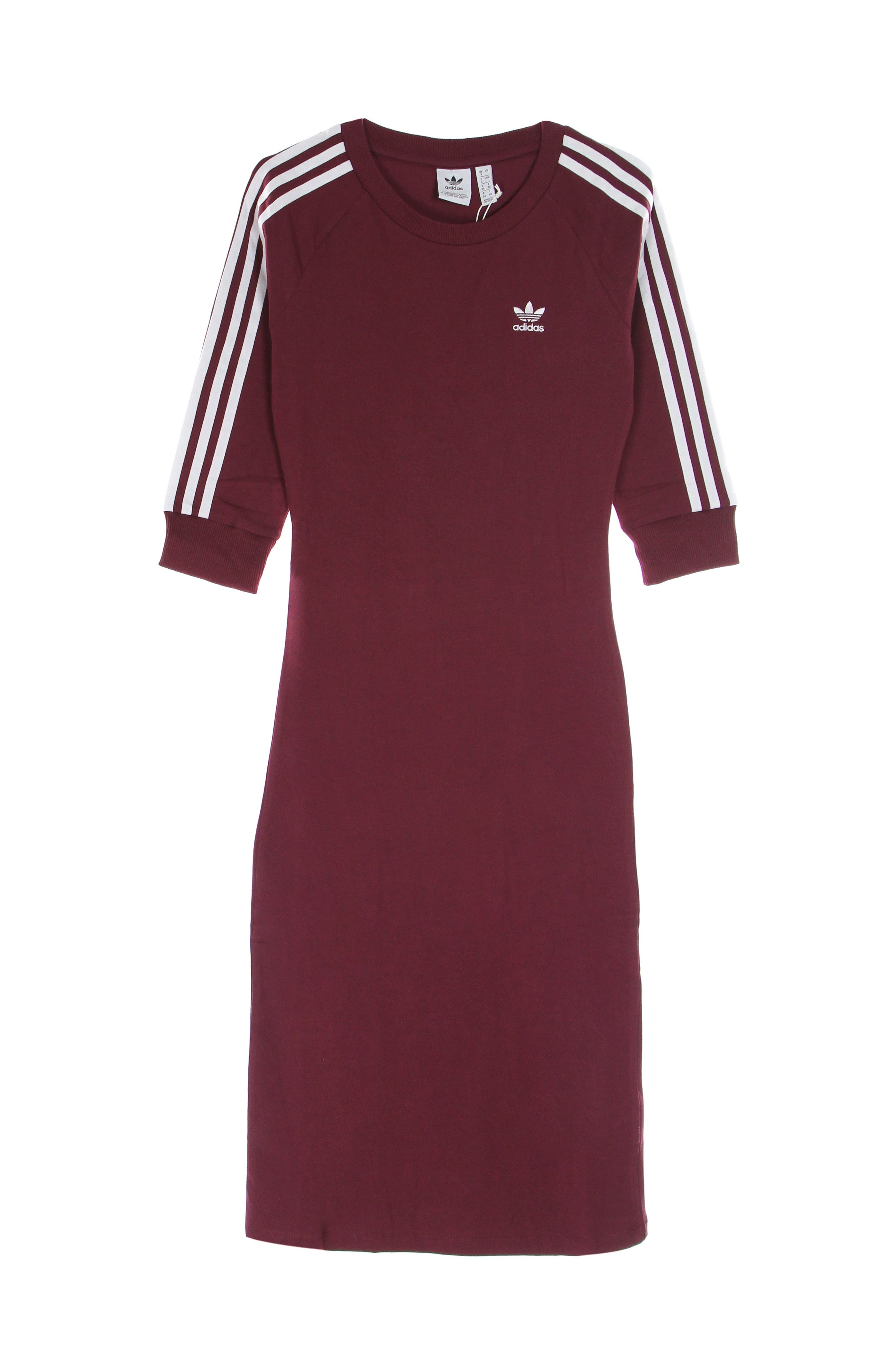 Adidas, Vestito Donna 3 Stripes Adicolor Dress, Victory Crimson