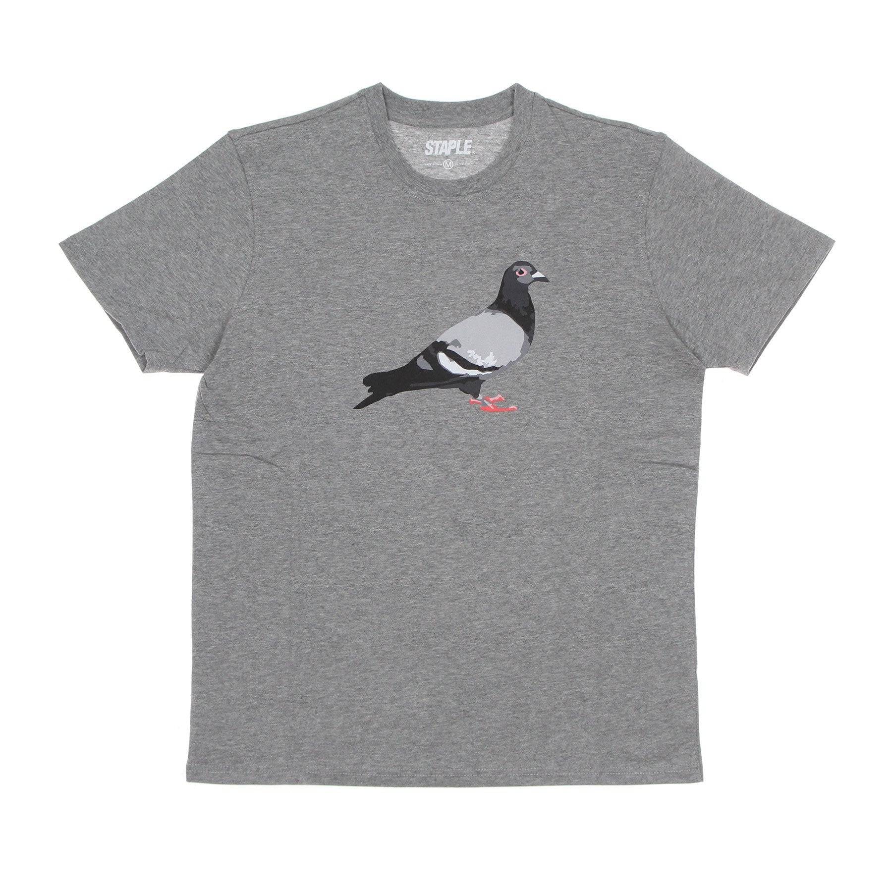 Men's T-Shirt Pigeon Logo Tee Athletic Grey