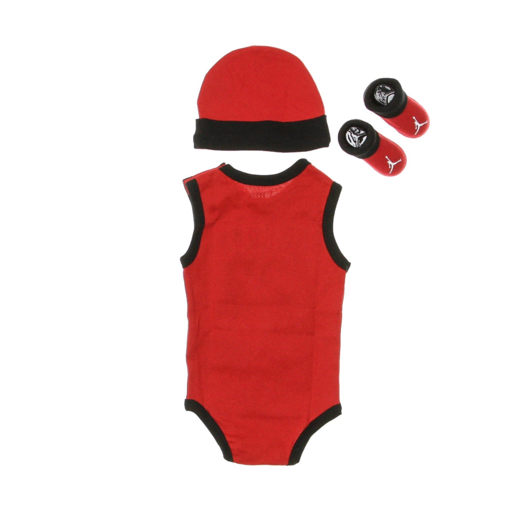 Baby Bodysuit+hat+socks Set Jordan 23 Jersey Hat&amp; Bodysuit Gym Red