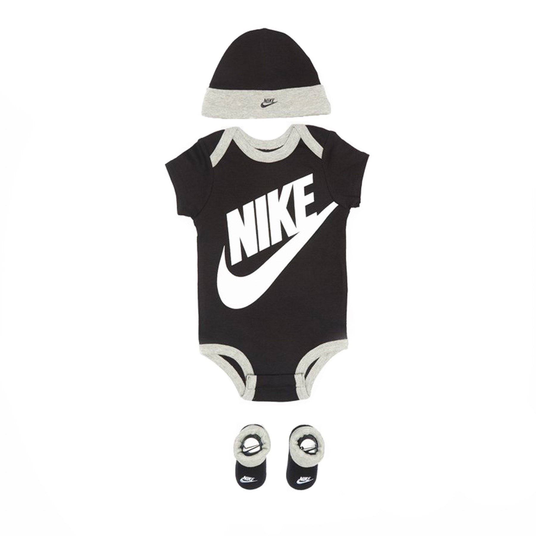 Baby Bodysuit+hat+socks Set Futura Logo Set Black