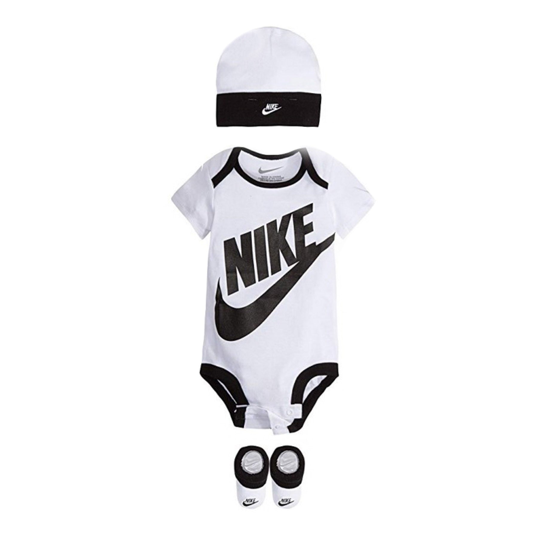 Baby Bodysuit+hat+socks Set Futura Logo Set White