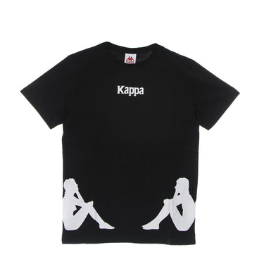 Kappa, Maglietta Uomo Authentic Fico, Black/white