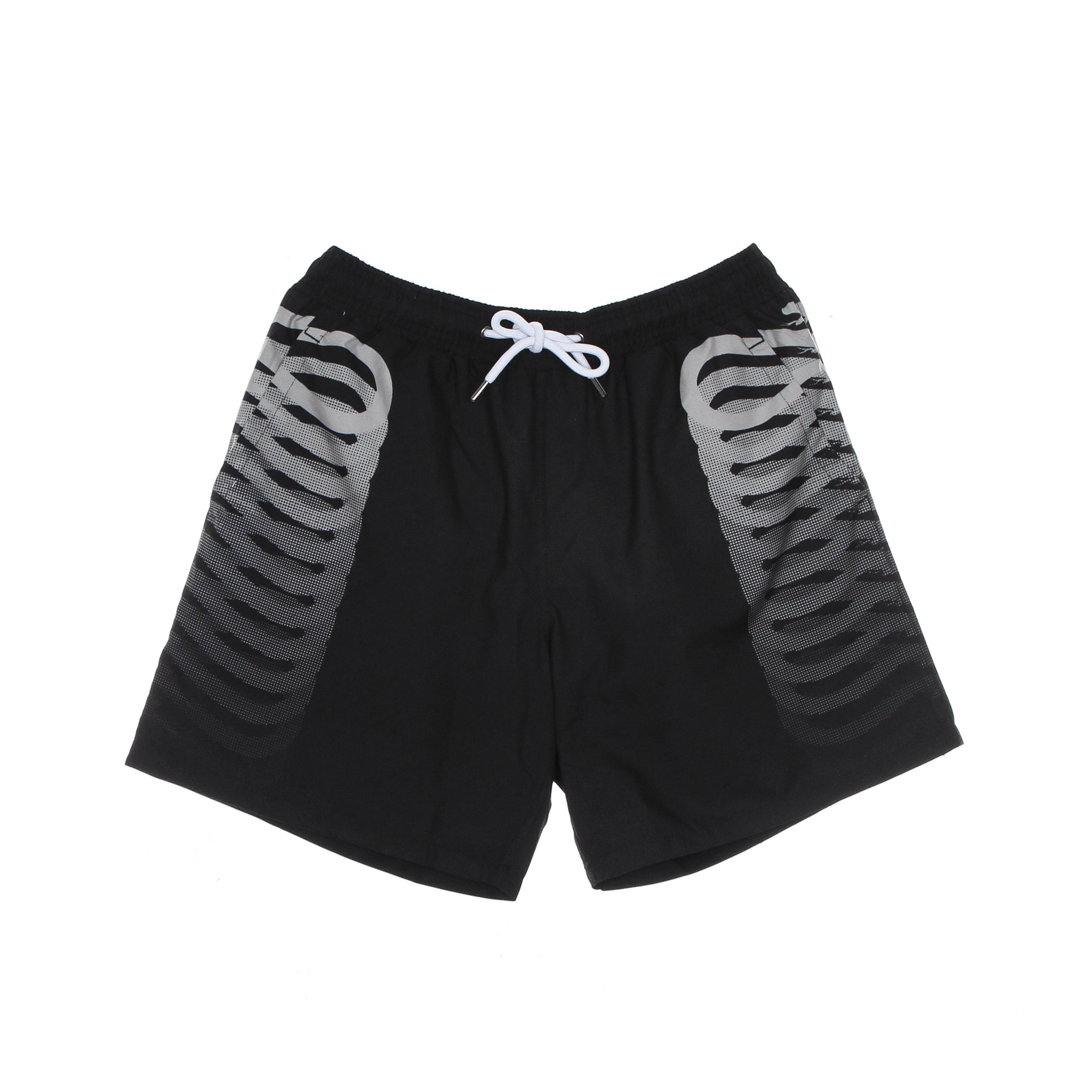 Men's Ribs Swim Trunks Swim Shorts Black/grey