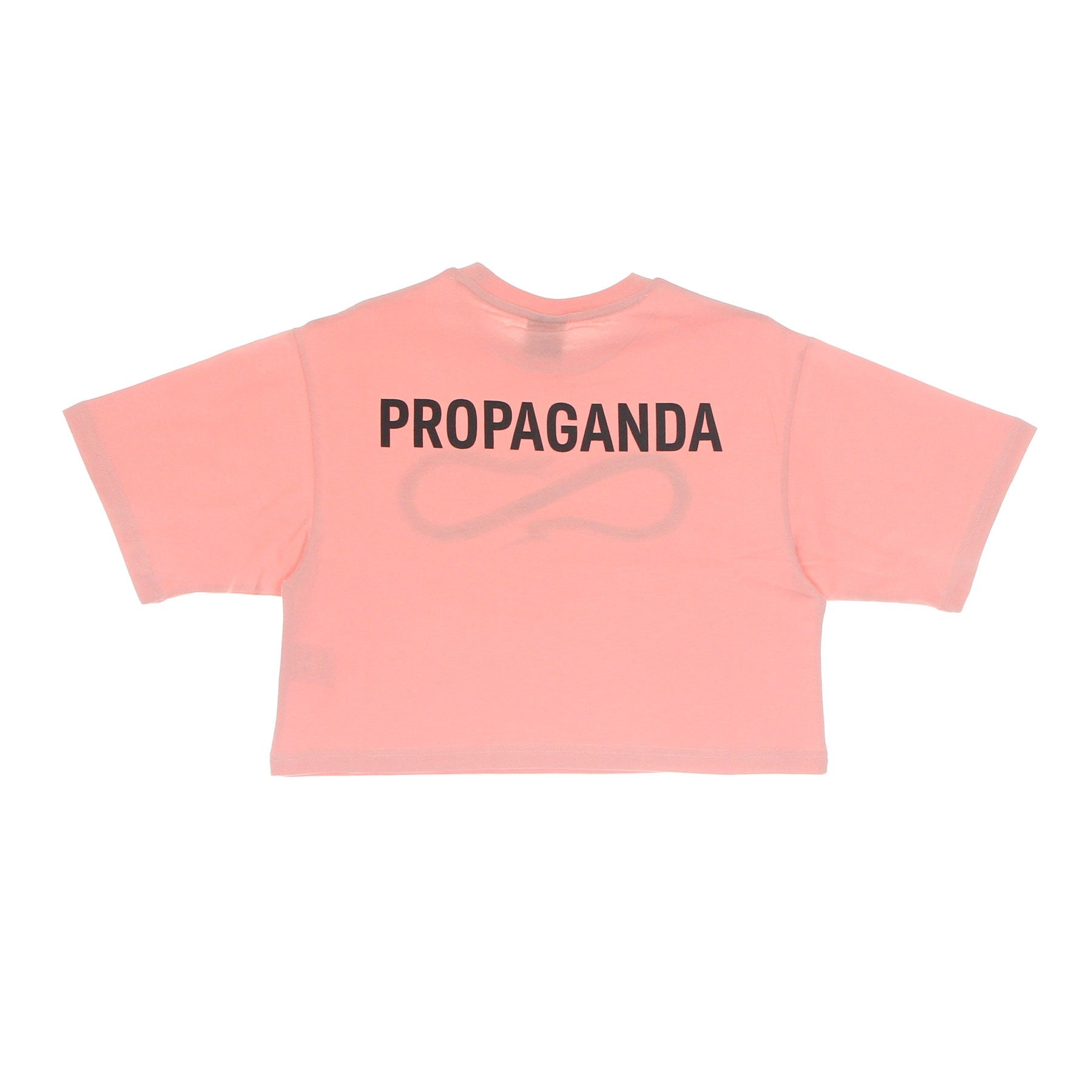 Women's Cropped T-Shirt Logo Crop Top Tee Pink/black