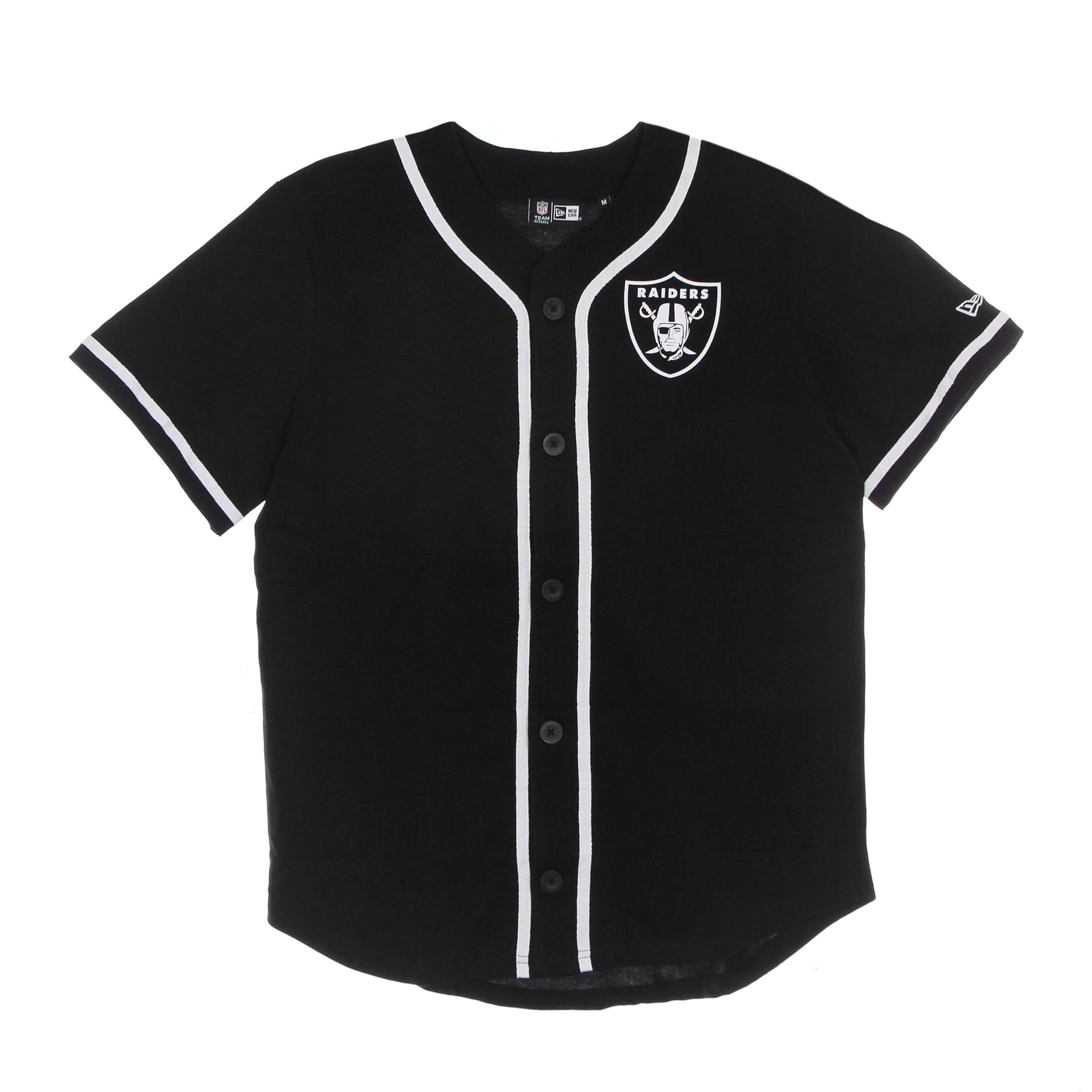 Men's Button Jacket Nfl Distressed Logo Button Up Tee Lasrai Black