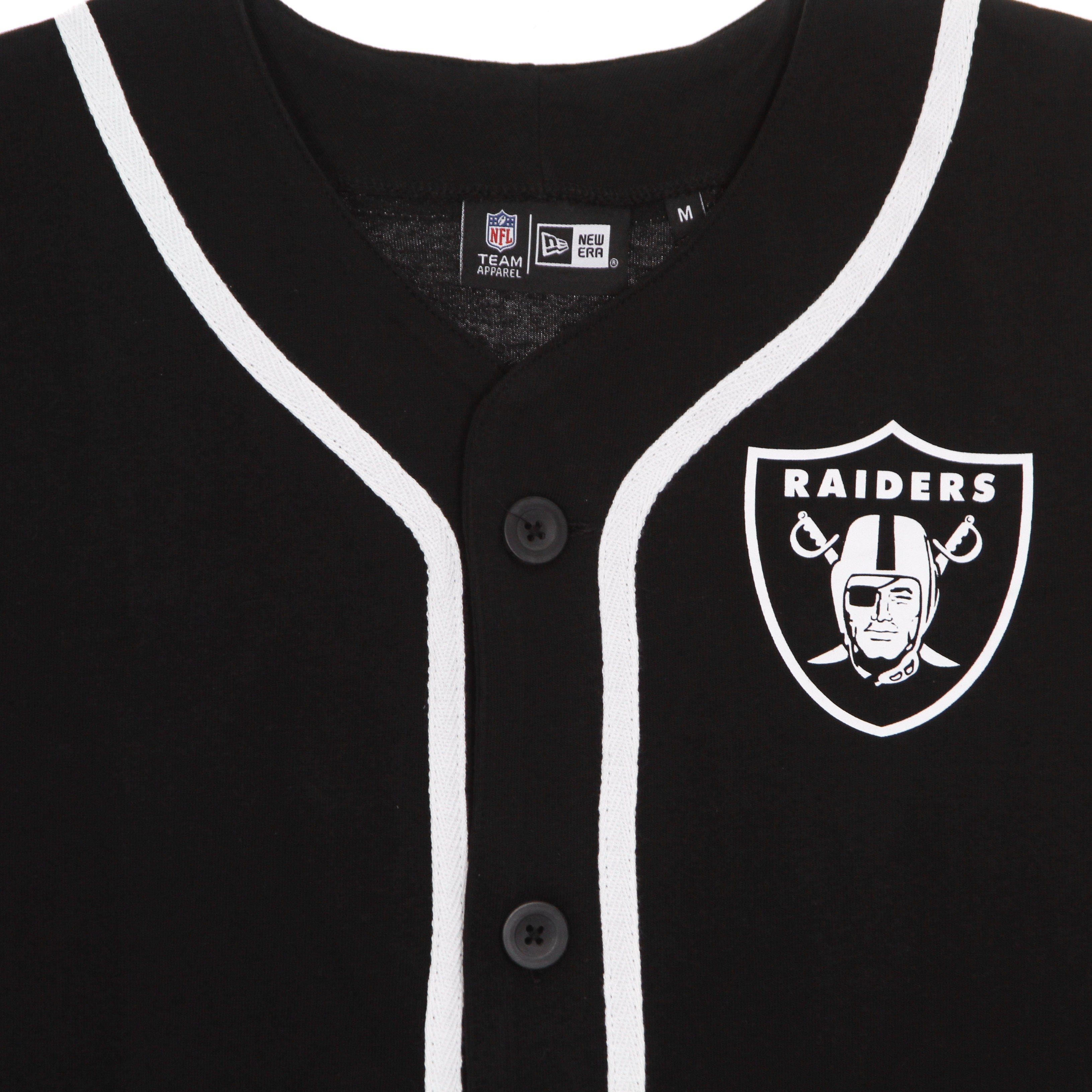 Men's Button Jacket Nfl Distressed Logo Button Up Tee Lasrai Black