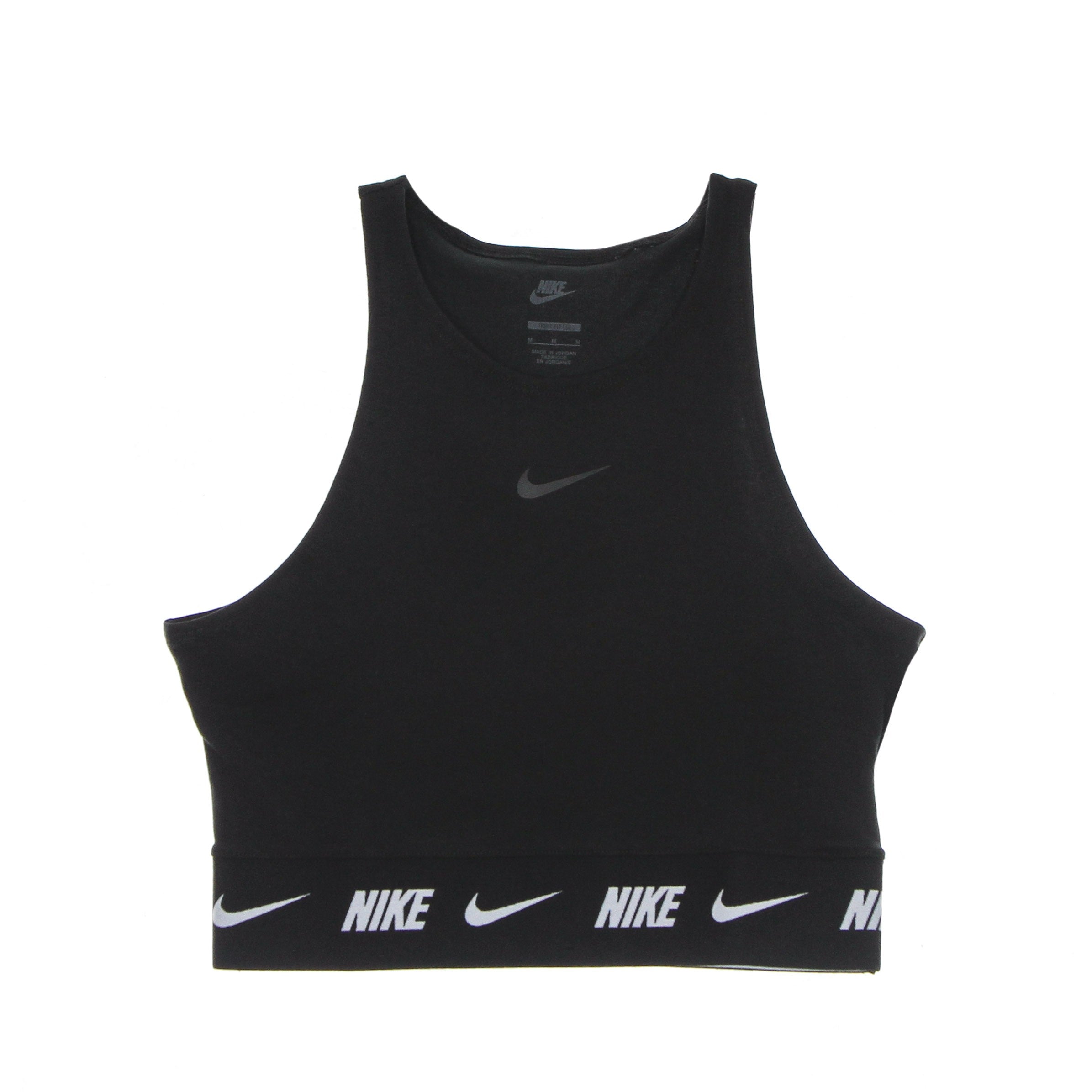 Nike, Top Donna Sportswear Crop Tape Top, Black