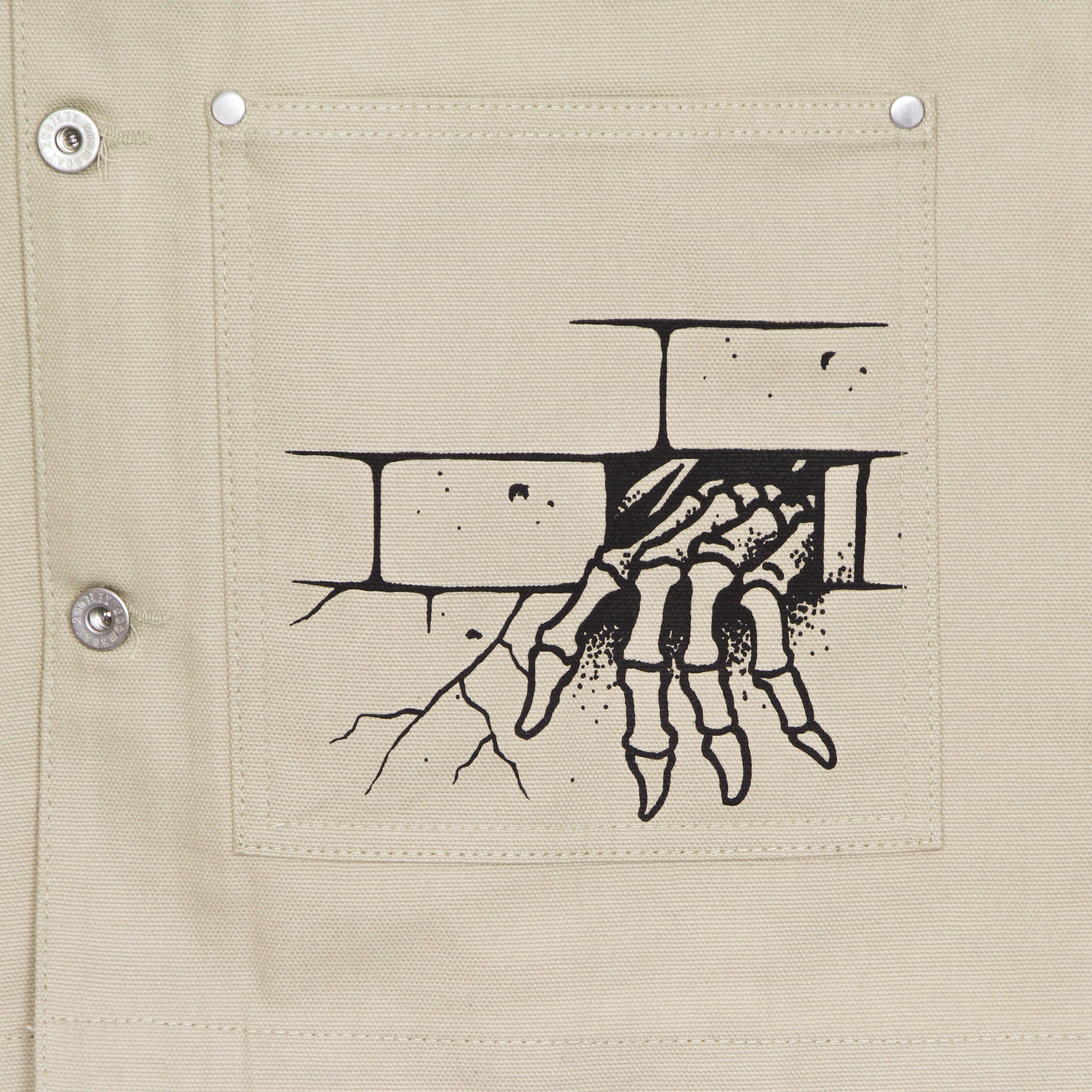 Men's Workwear Jacket Crush Canvas Jacket Beige