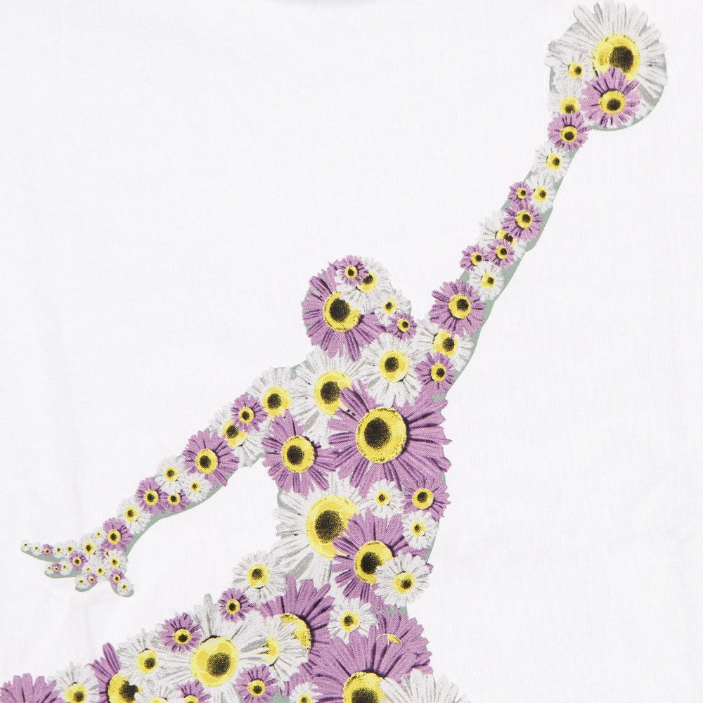 Long Sleeve T-Shirt for Girls Jumpman Flower White