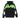 Men's Lightweight Hooded Sweatshirt Back Logo Hoodie Black/fluo Yellow