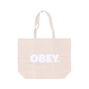 Obey, Borsa Di Tela Uomo Bold Tote Bag, Natural