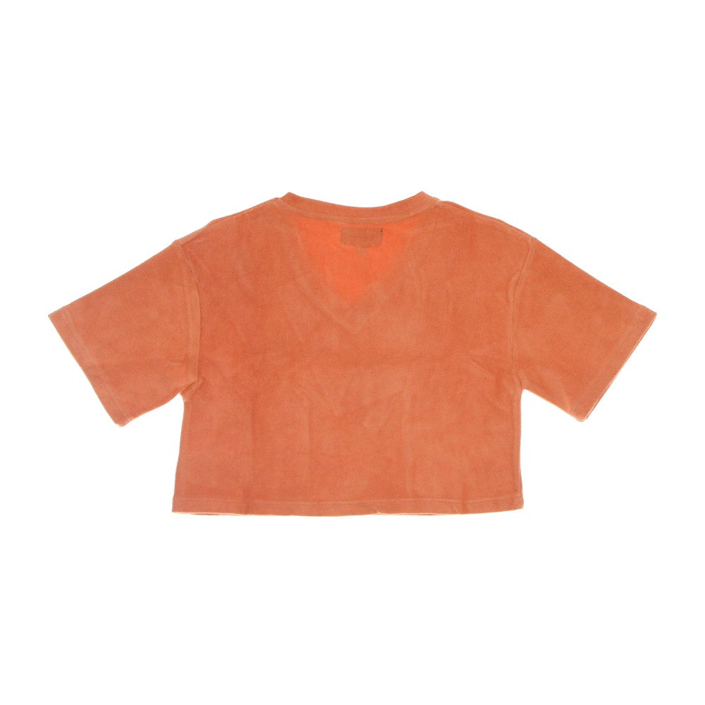 Retrofuture Towel Crop Tee Salmon Women's Cropped T-Shirt