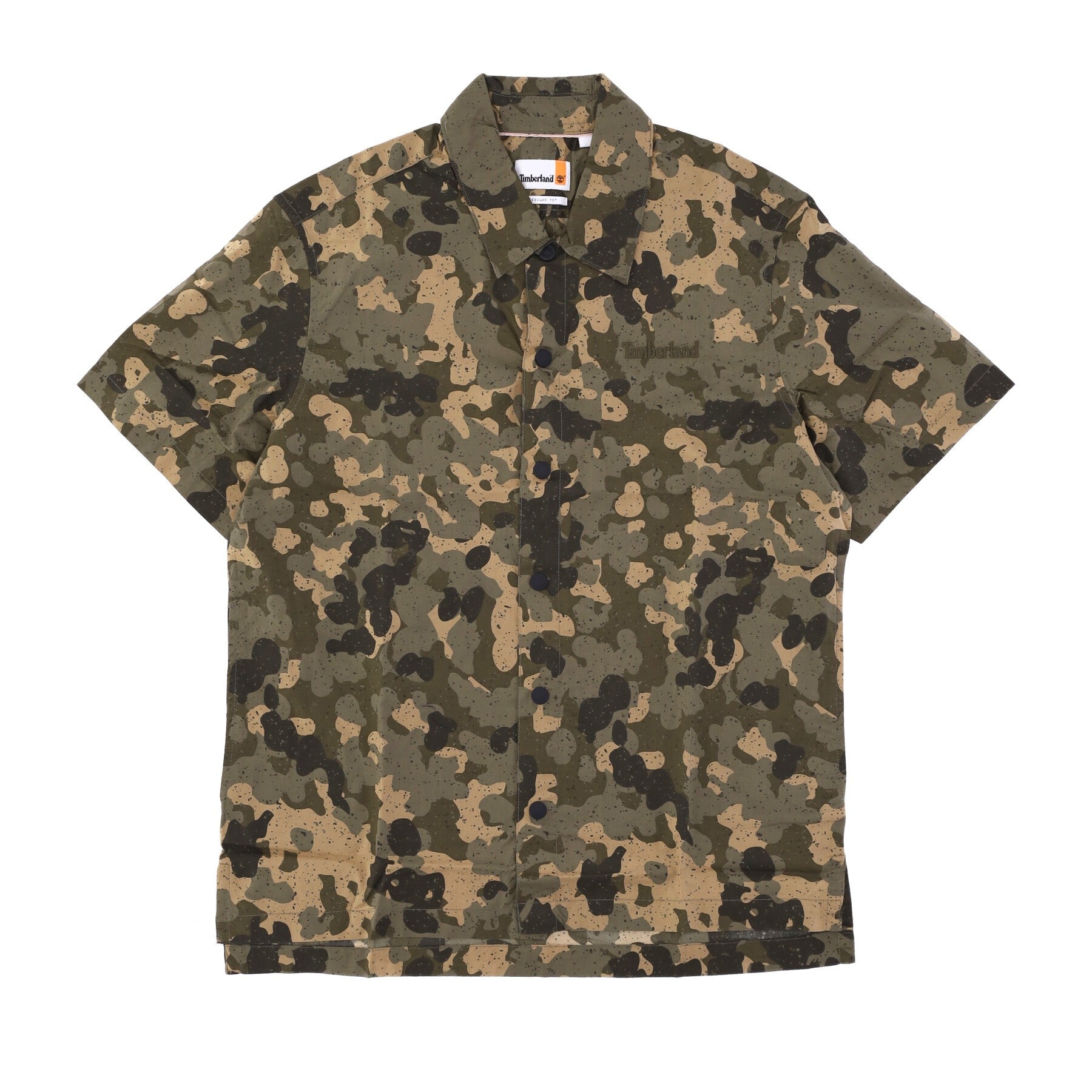 Oh Ss Men's Short Sleeve Shirt All Over Print Shirt Cassel Earth Tree Camo Coral/emeral/pale Aqua