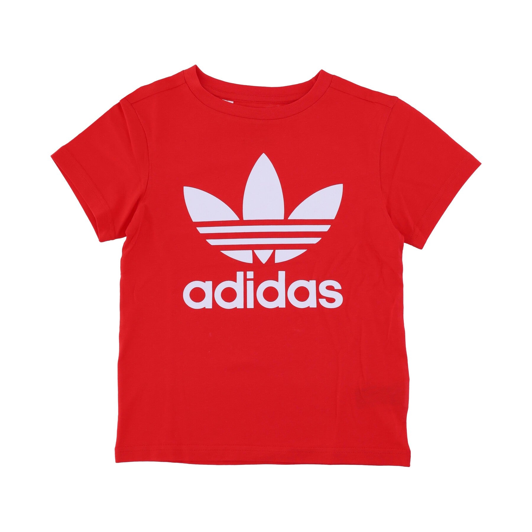 Adidas, Maglietta Ragazzo Trefoil Tee, Vivid Red/white