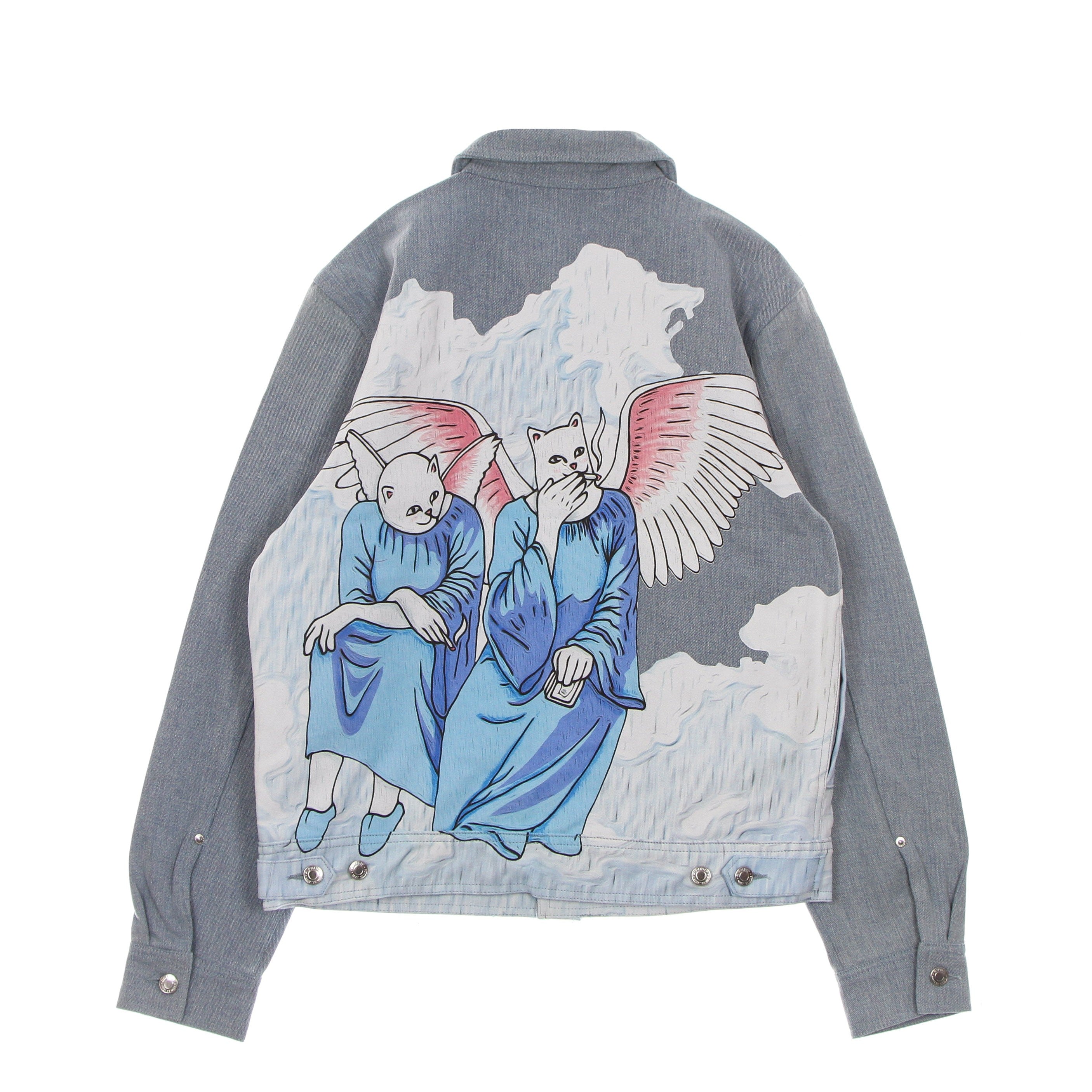 Giubbotto Jeans Uomo Heaven &hell Denim Jacket Light Wash